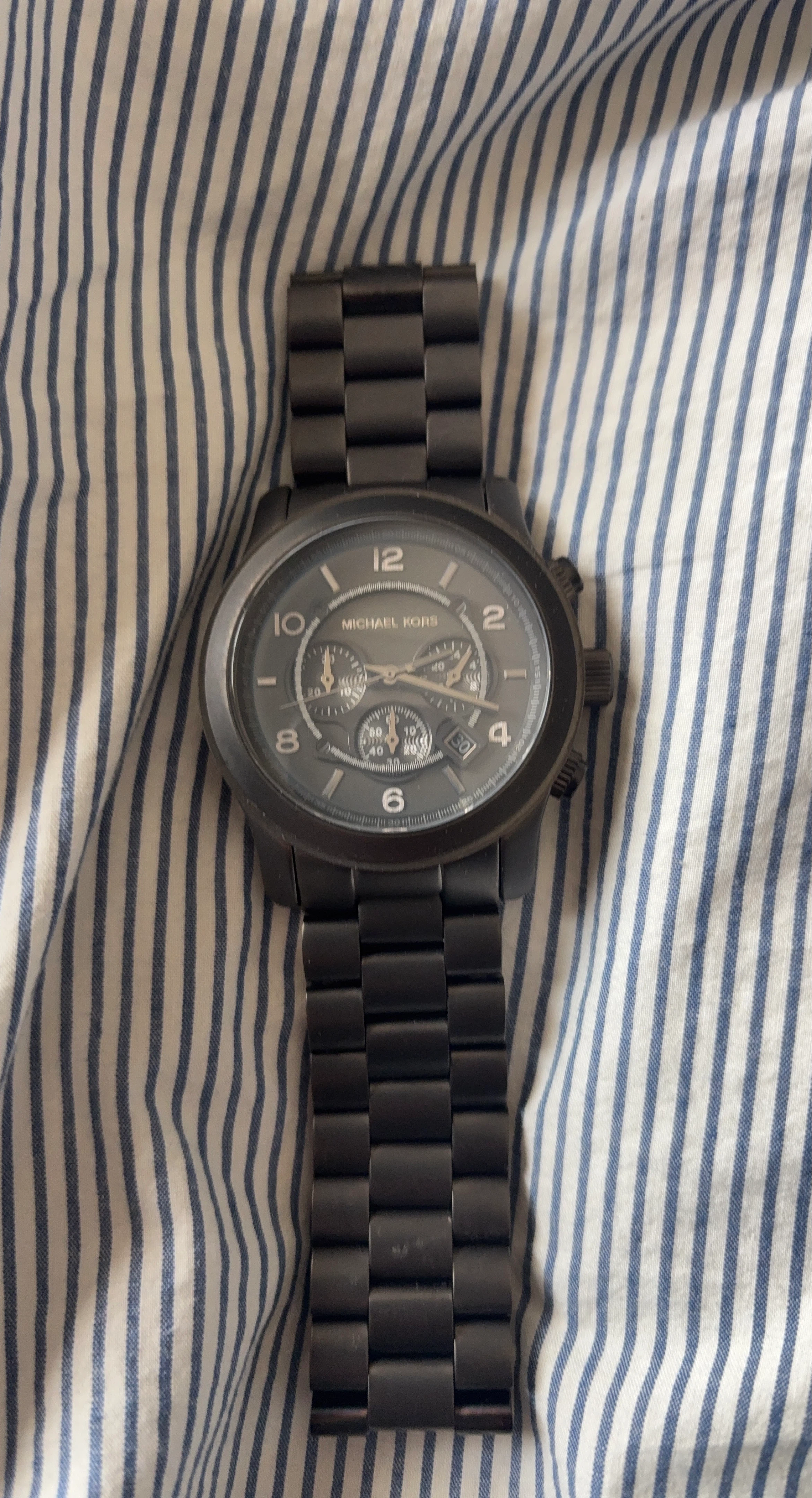 Michael Kors MK-8226 Chronograph Stainless Steel Watch - Black