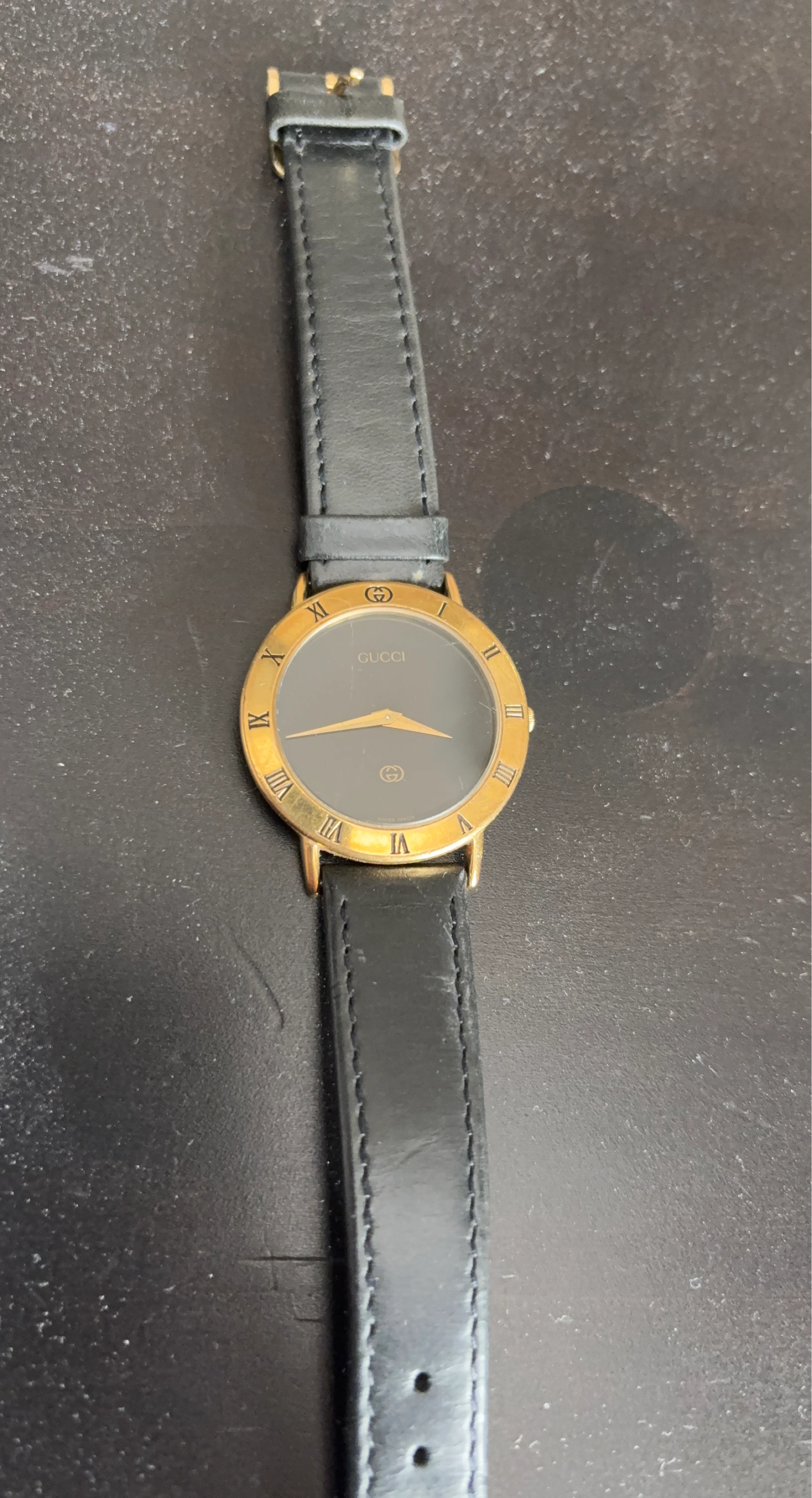 Gucci Watch - Black Leather Band