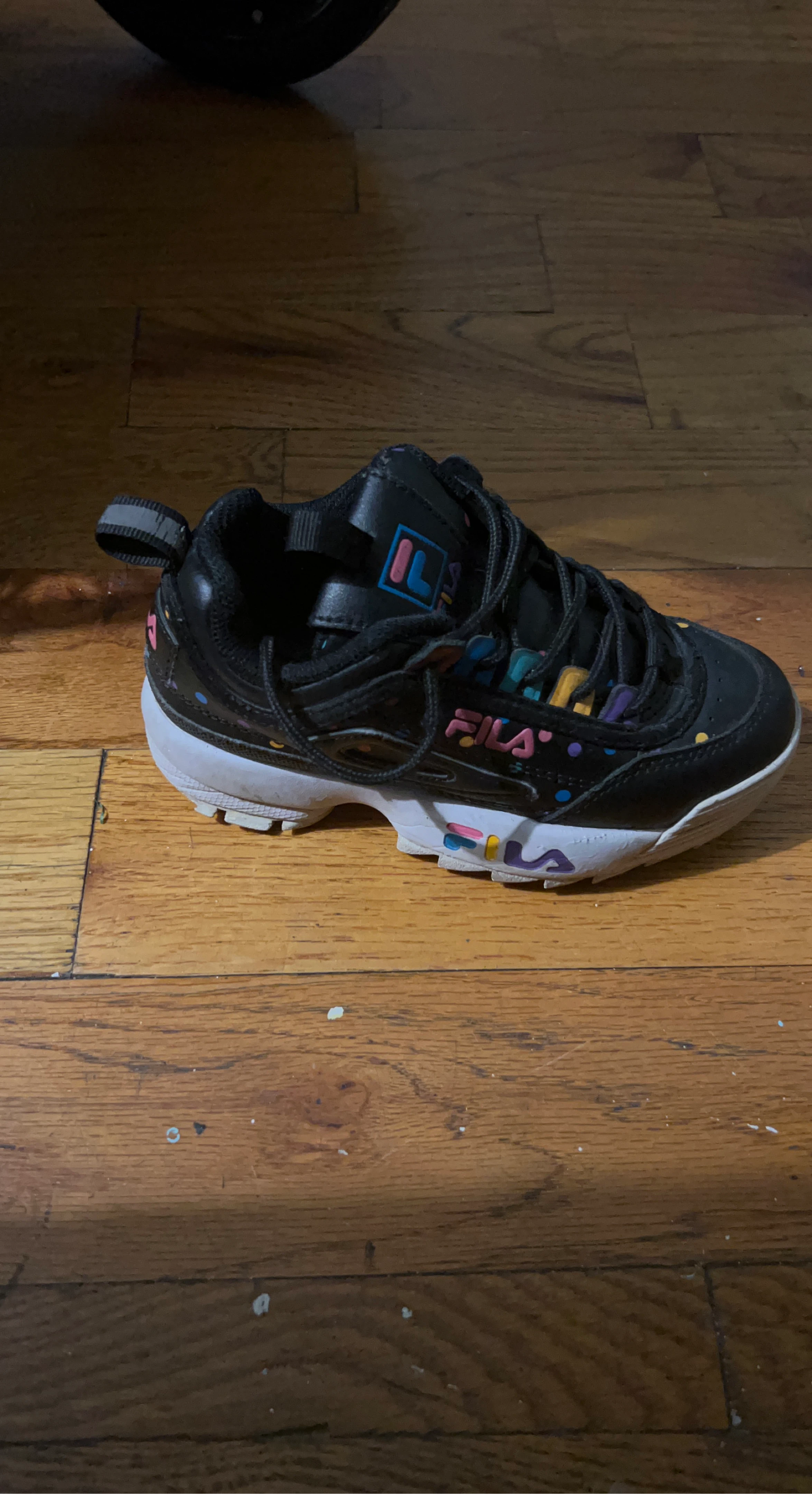 Fila Kids Black Colorful Dot Sneakers