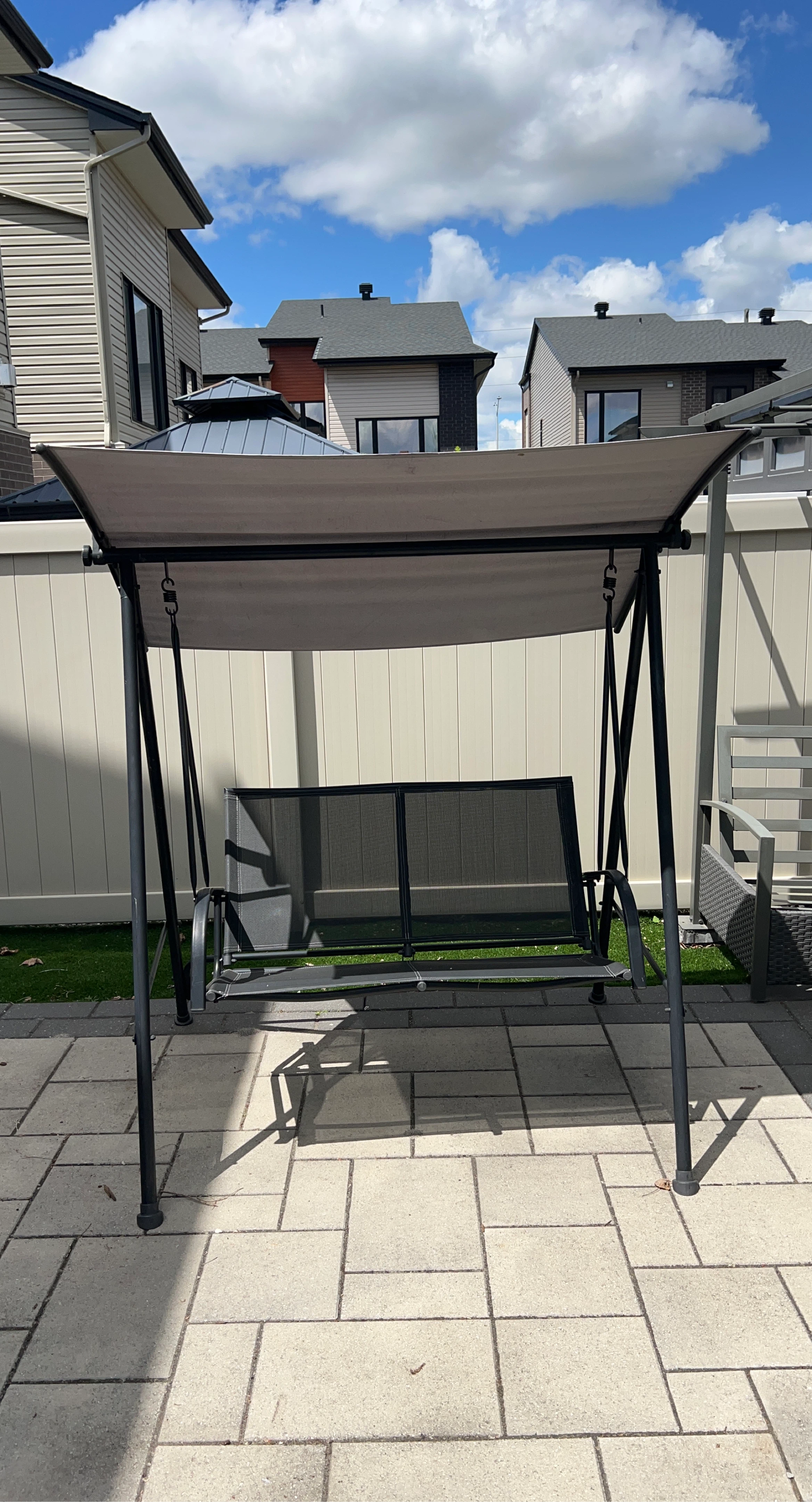 Outdoor Patio Swing Chair with Canopy