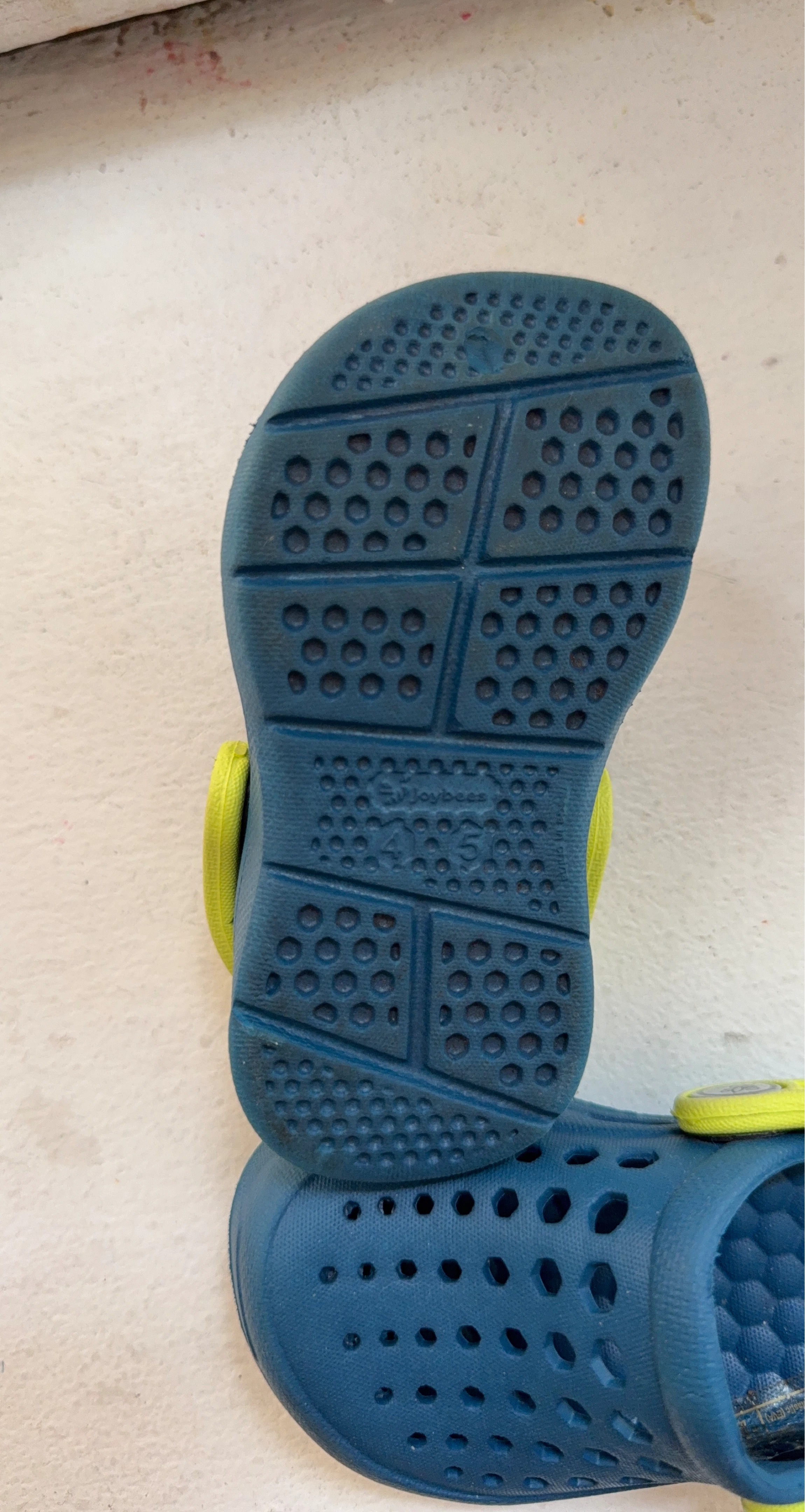 Blue and Yellow Clog Sandals Size 5