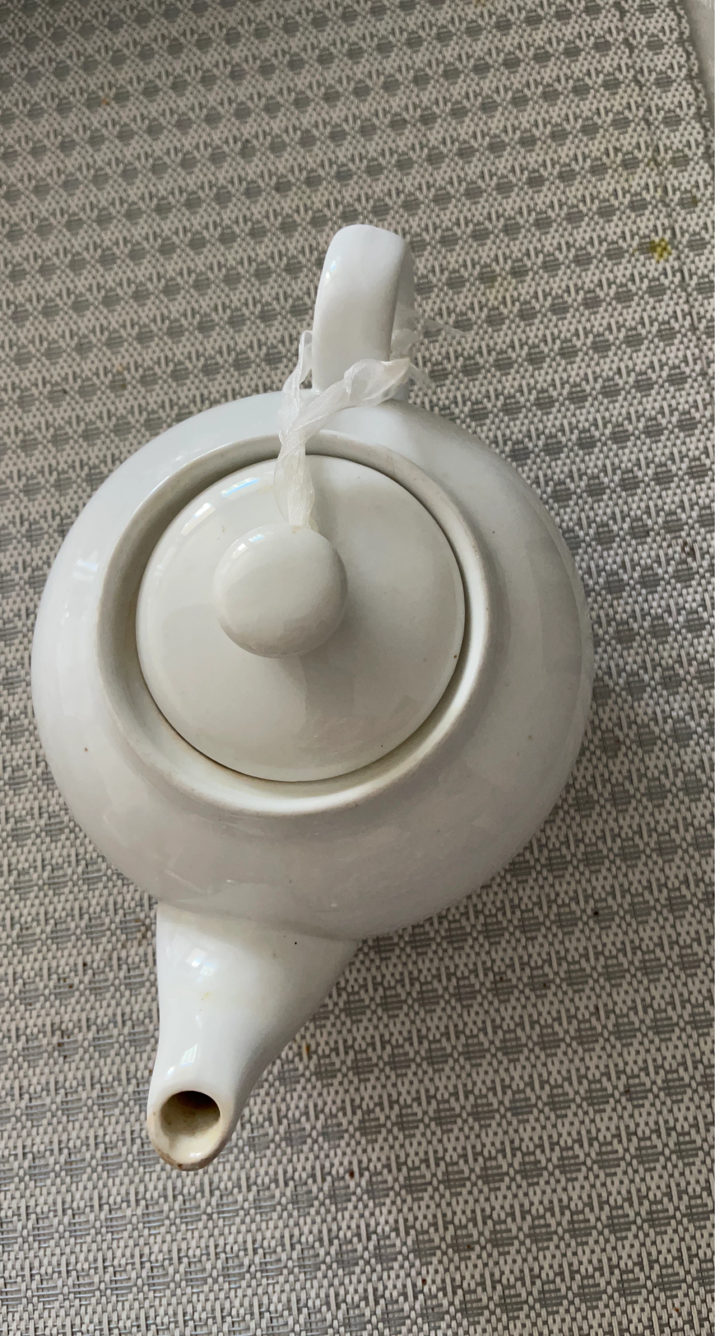 White Ceramic Teapot