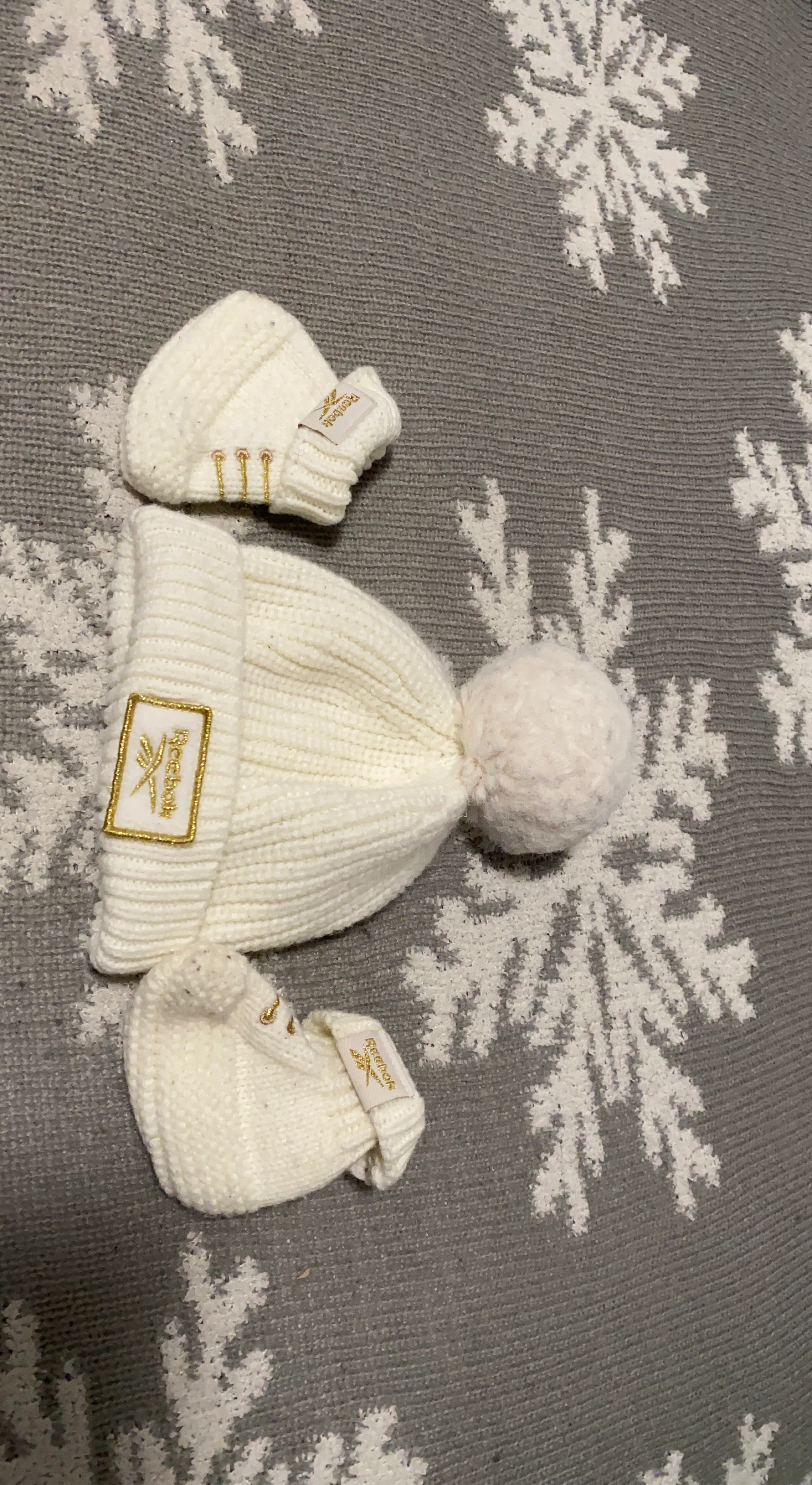 Reebok Baby Winter Hat and Mittens Set