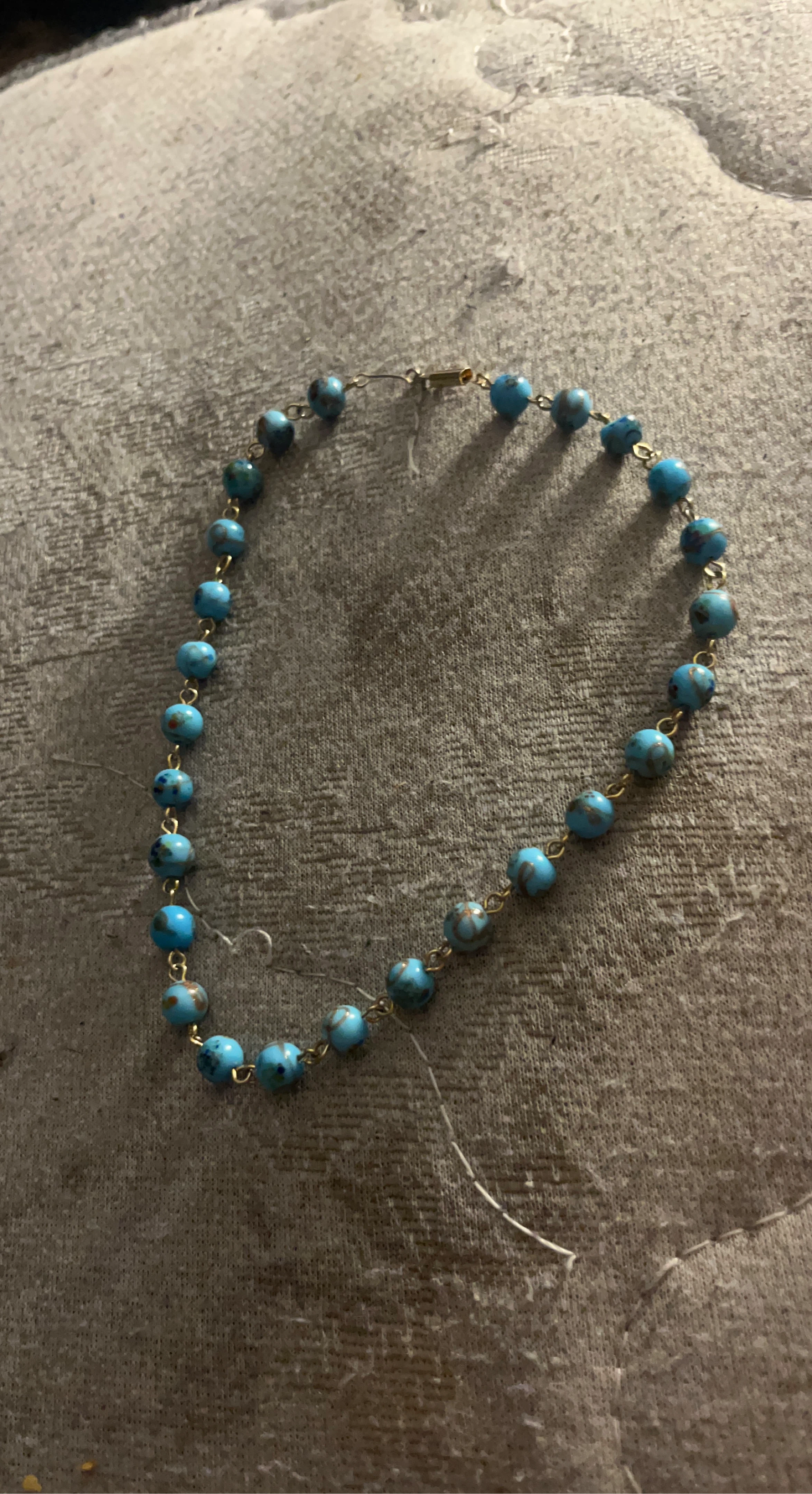 Turquoise beaded necklace