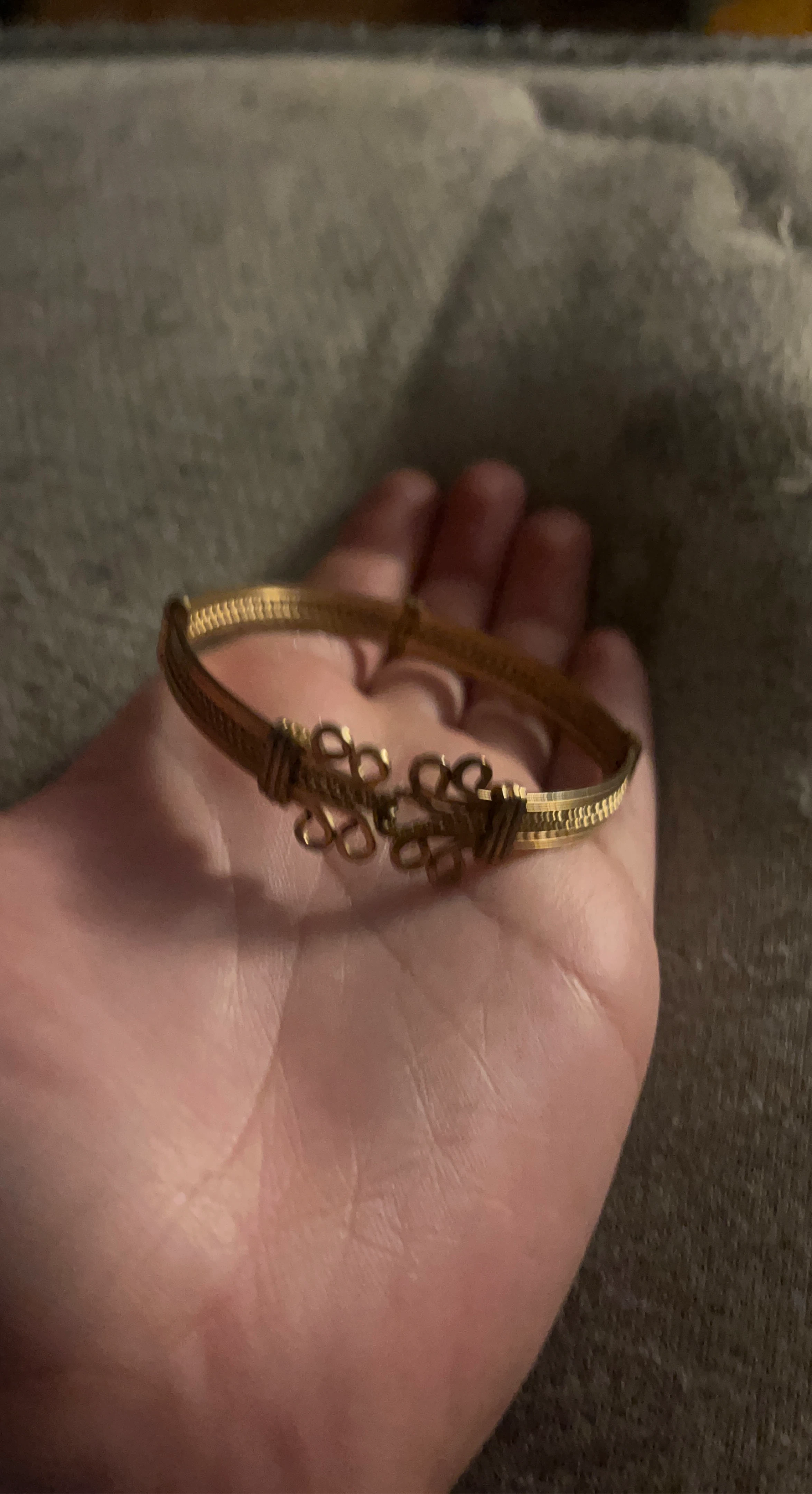 Gold tone decorative bracelet