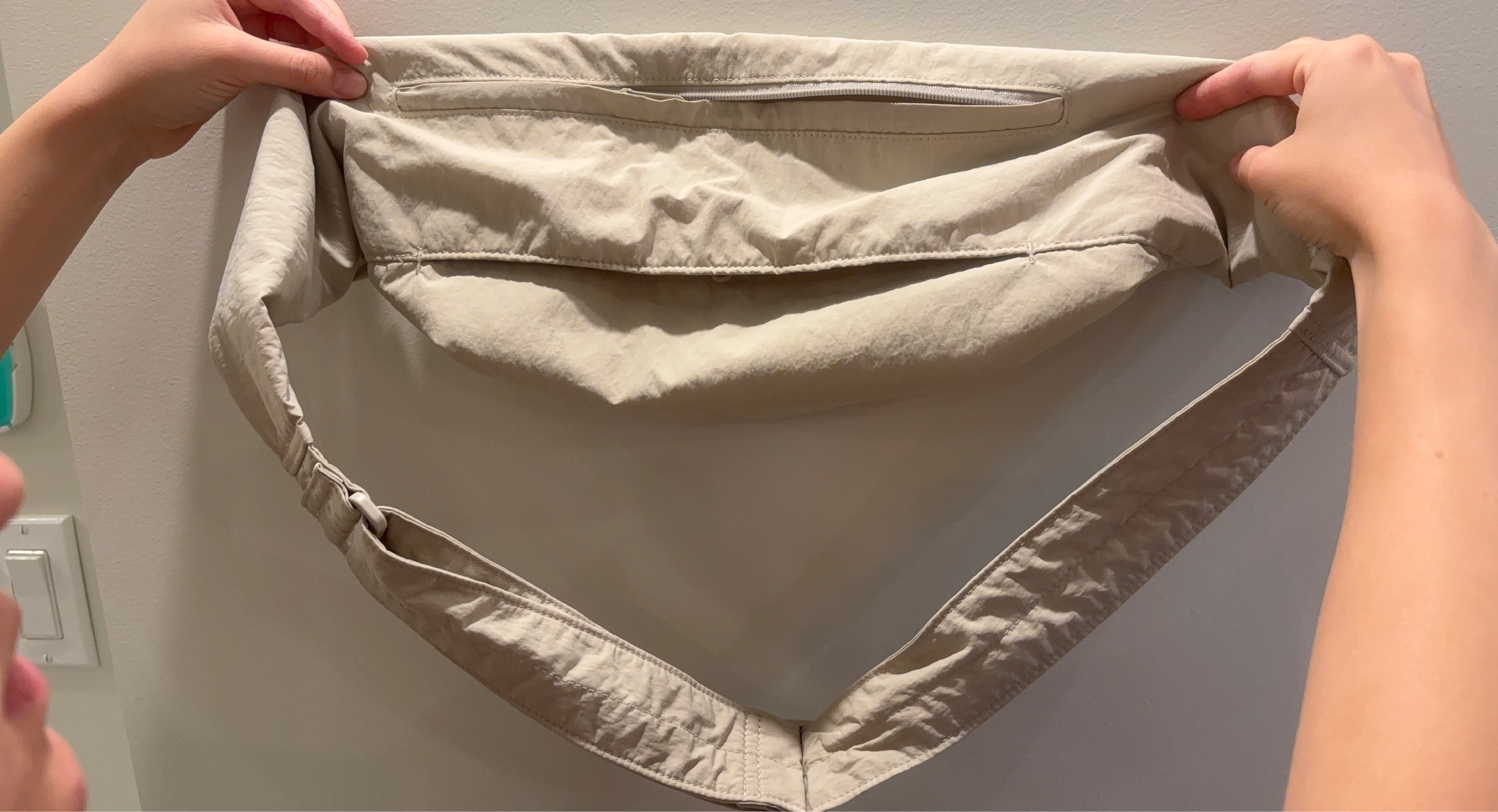 Lightweight Beige Crossbody Bag