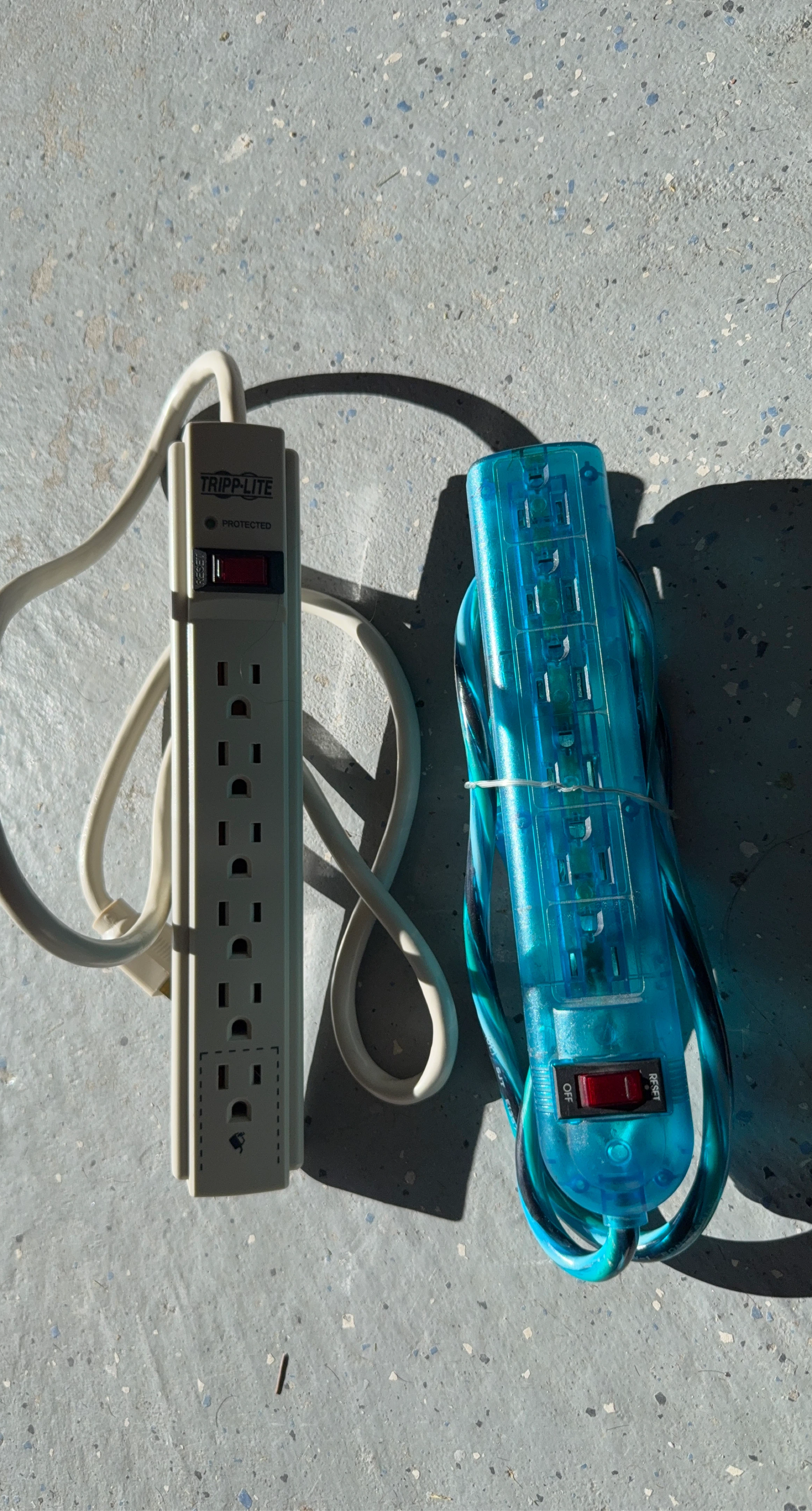 Tripp-Lite Surge Protector and Blue Power Strip