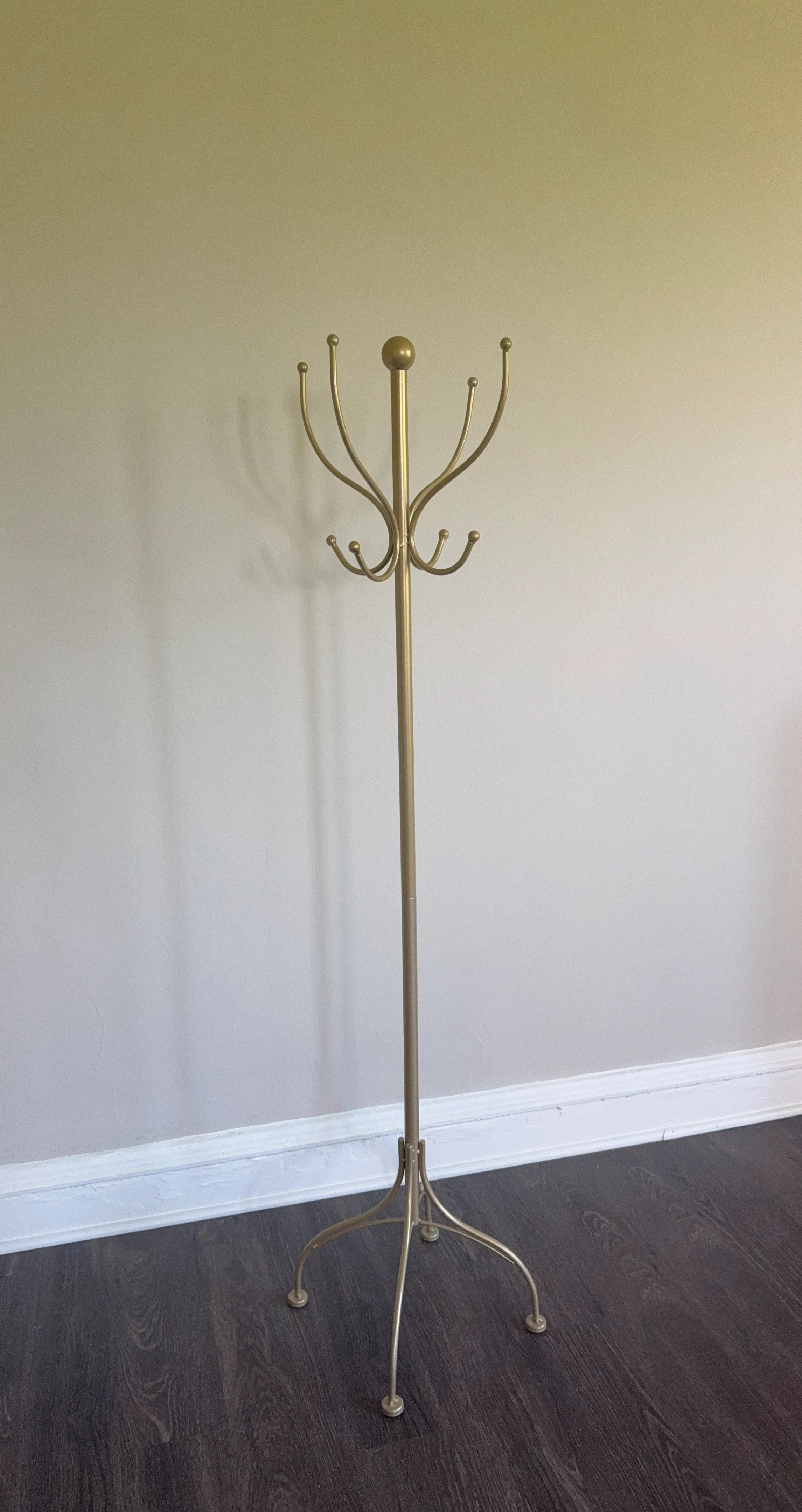 Gold coat rack