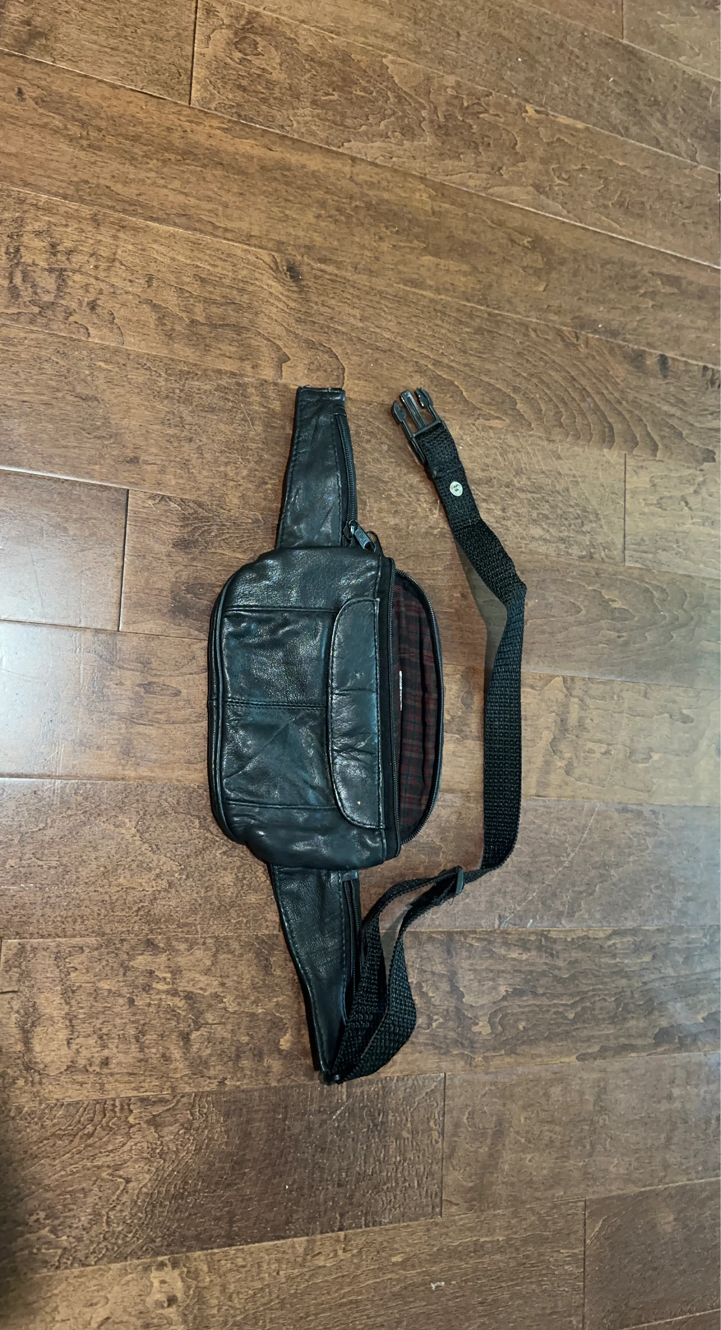 Black Leather Fanny Pack - photo 2