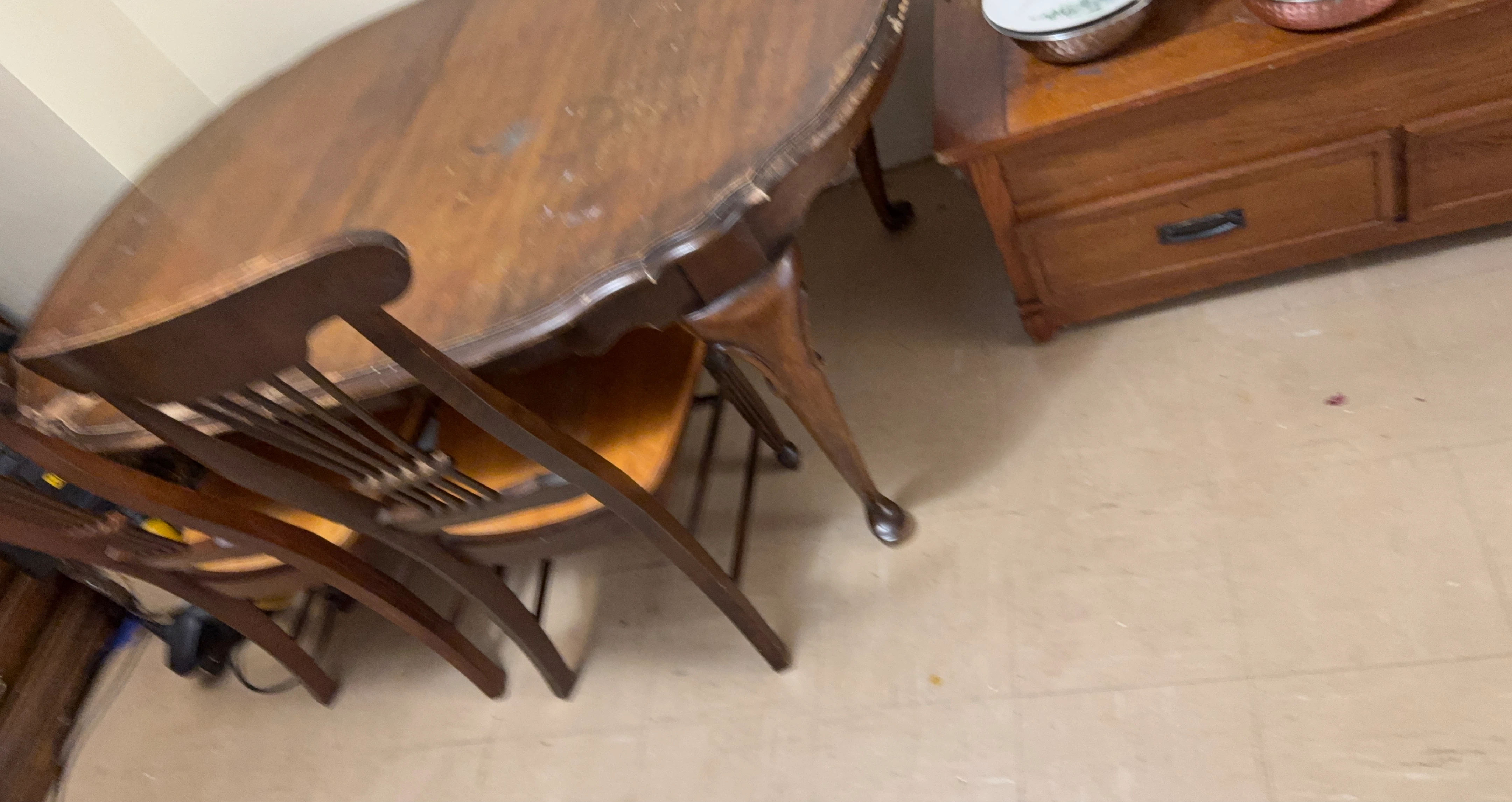 Wooden Dining Table with Chairs