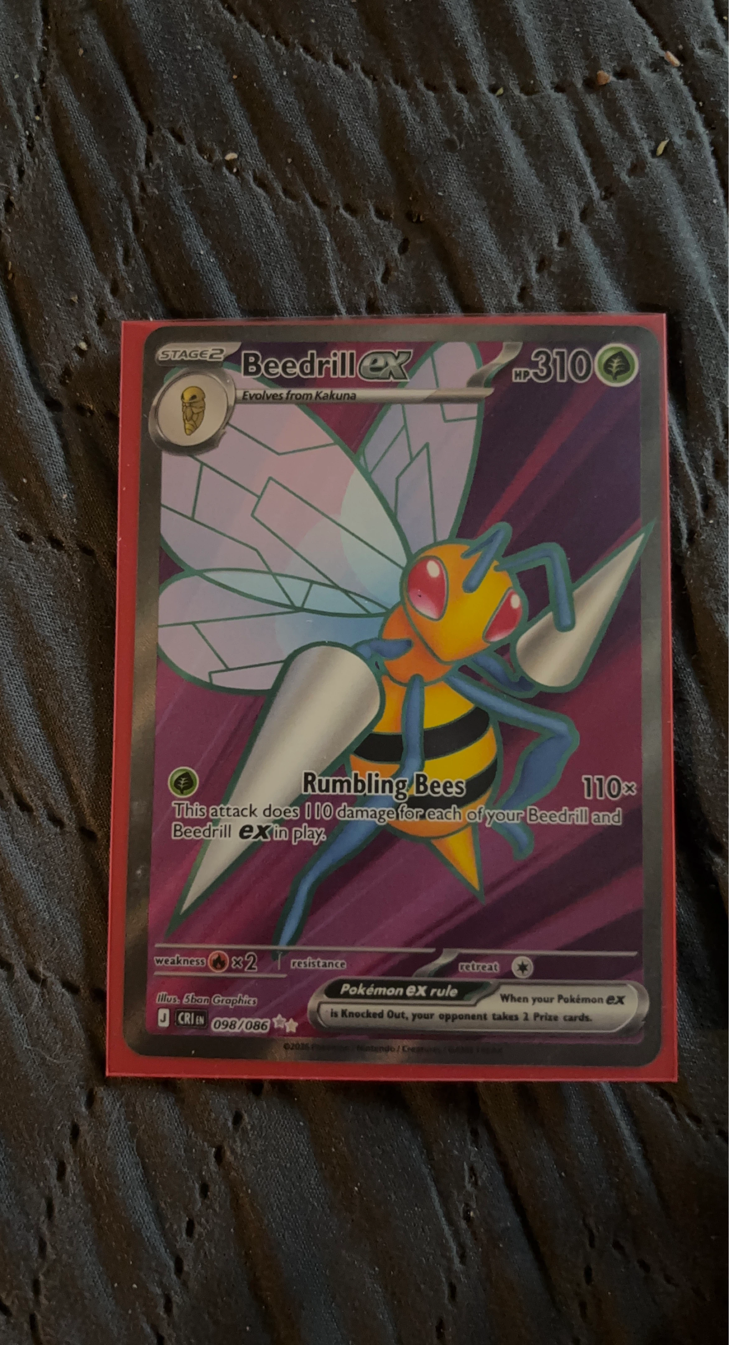Beedrill EX Pokémon Card 098/086
