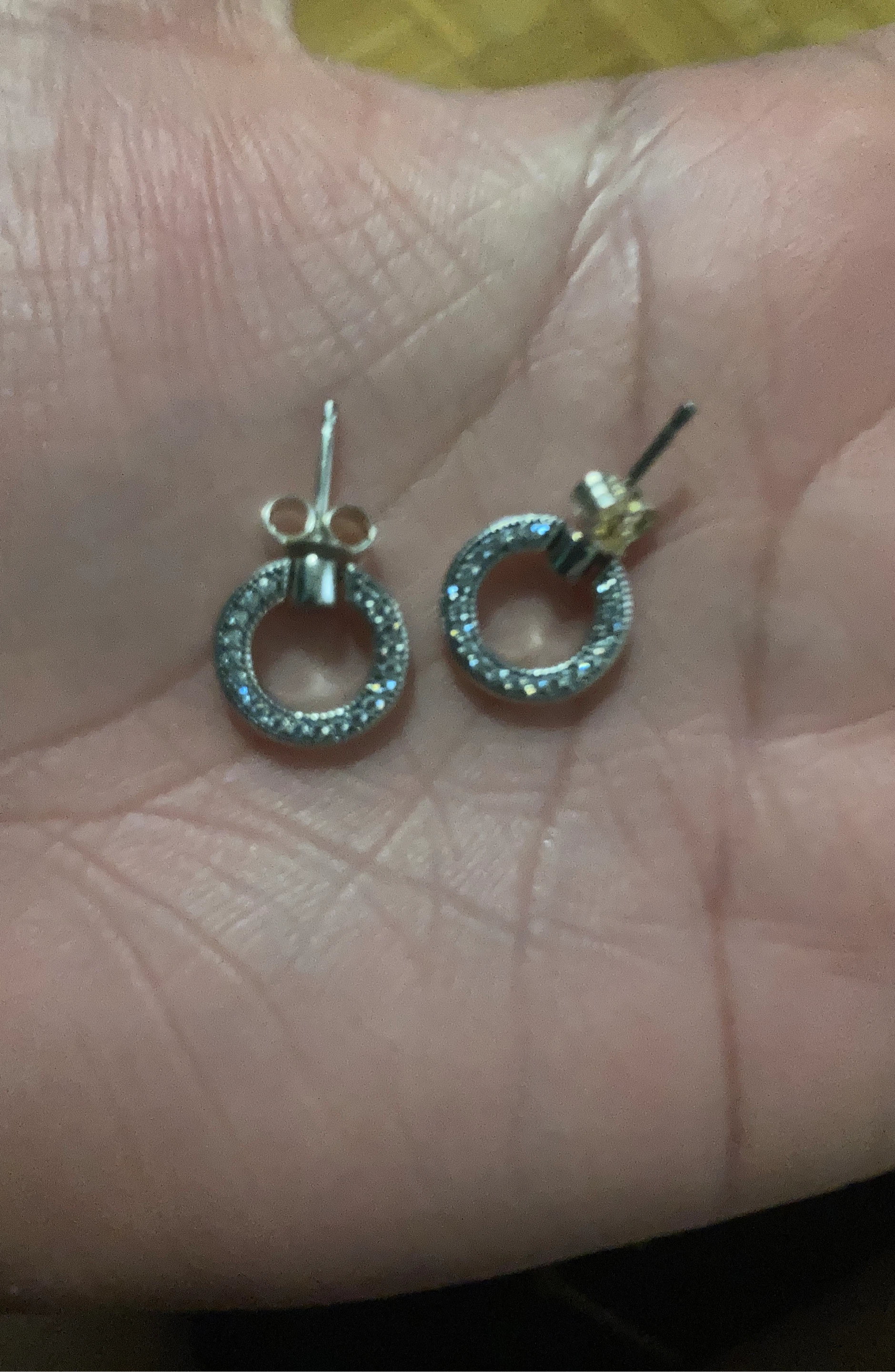 Pandora Paved Circle Stud Earrings