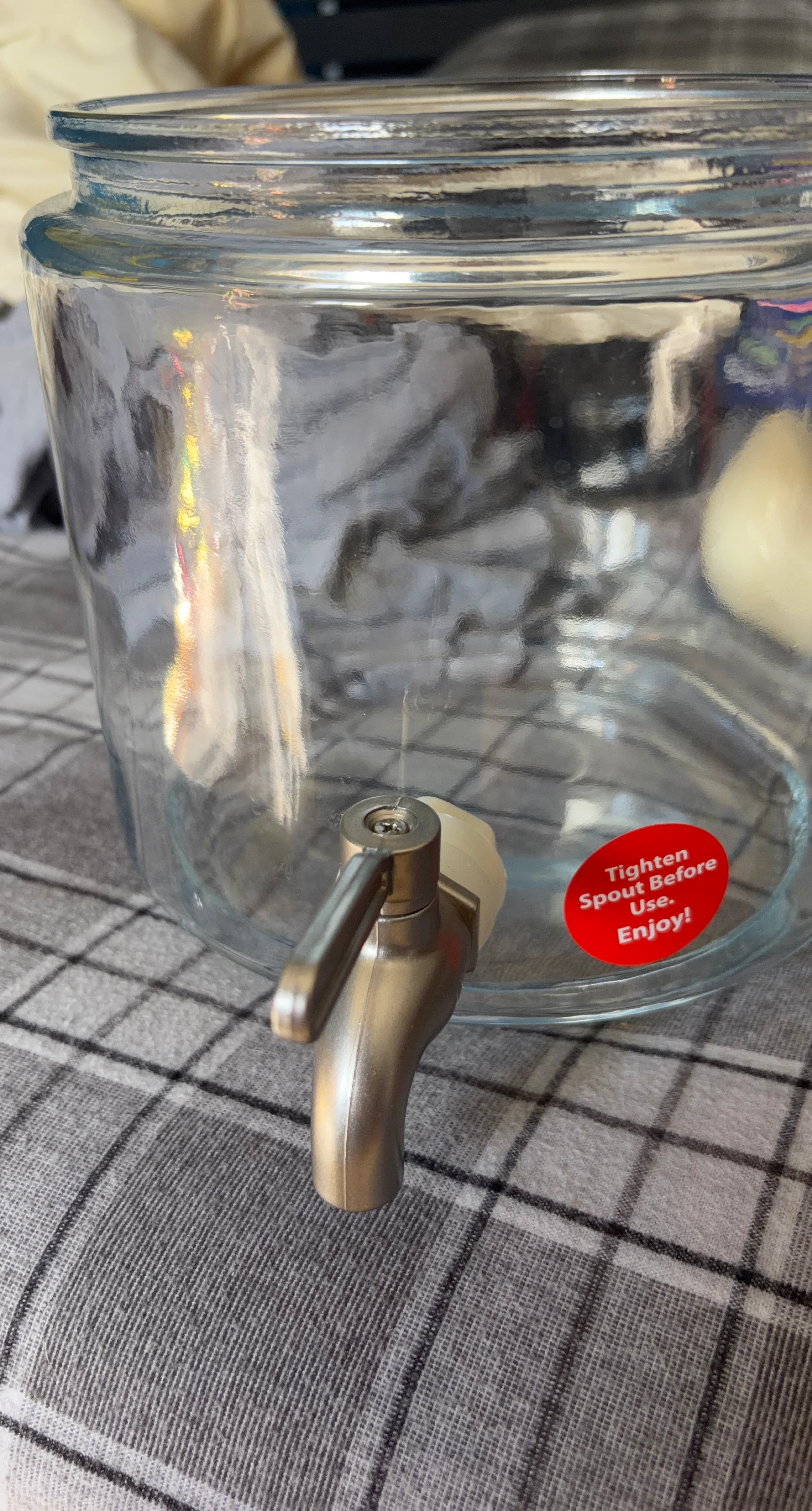 Glass Drink Dispenser with Spigot