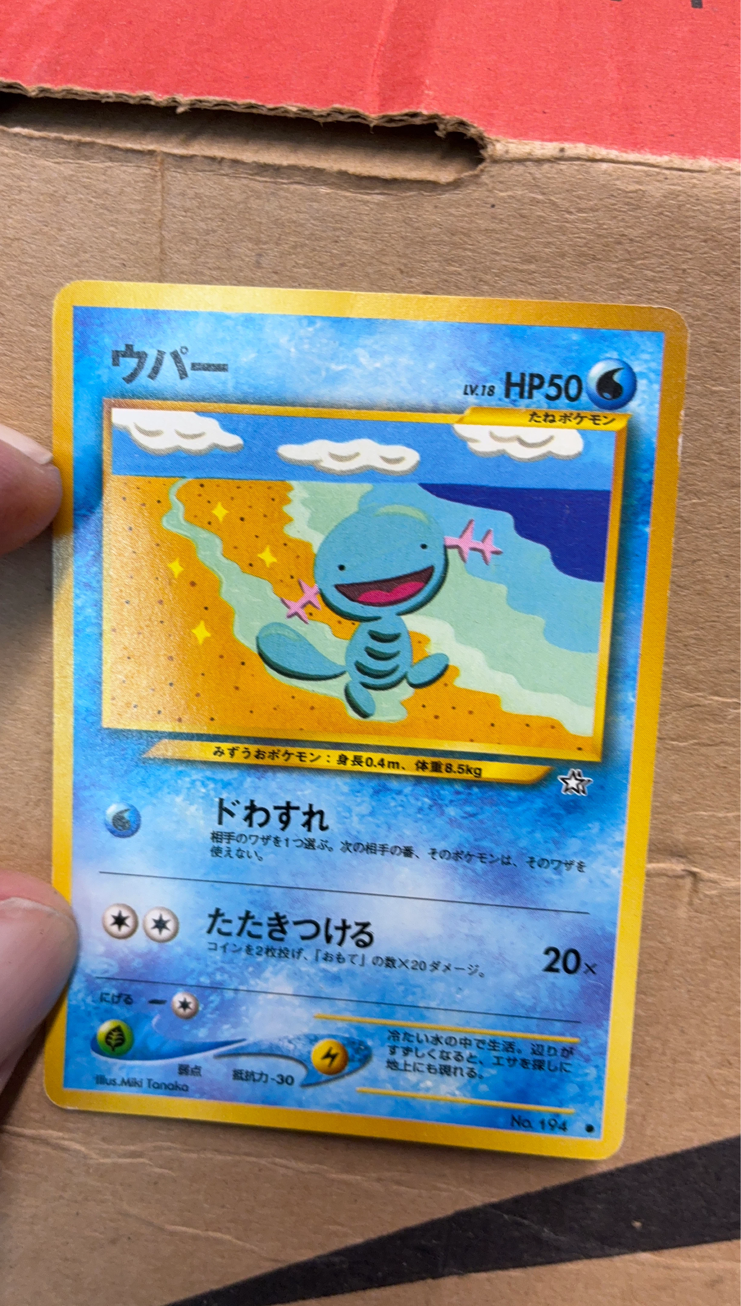 Wooper Pokemon Card LV.18 HP50