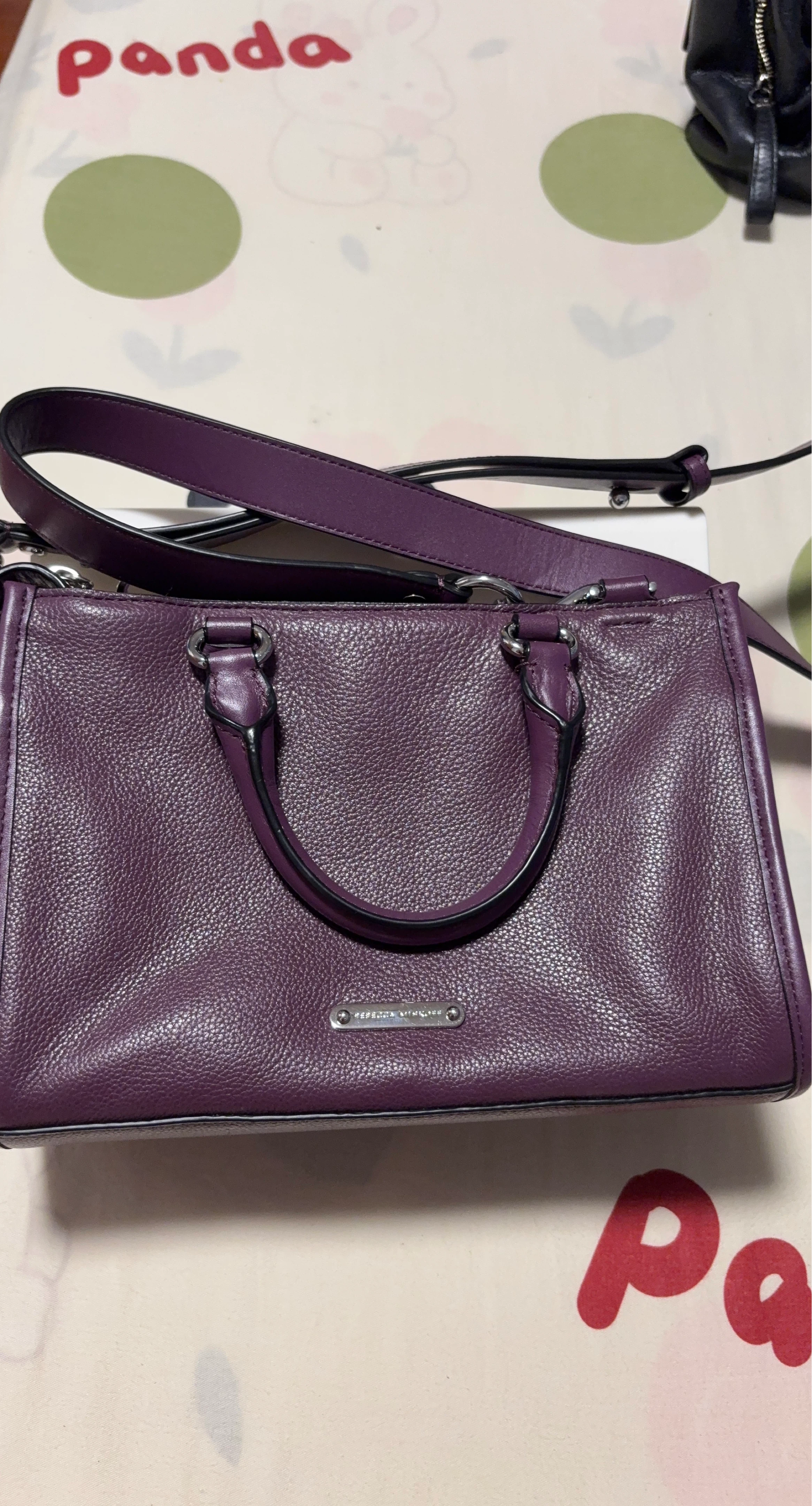 Rebecca Minkoff Purple Leather Satchel Bag
