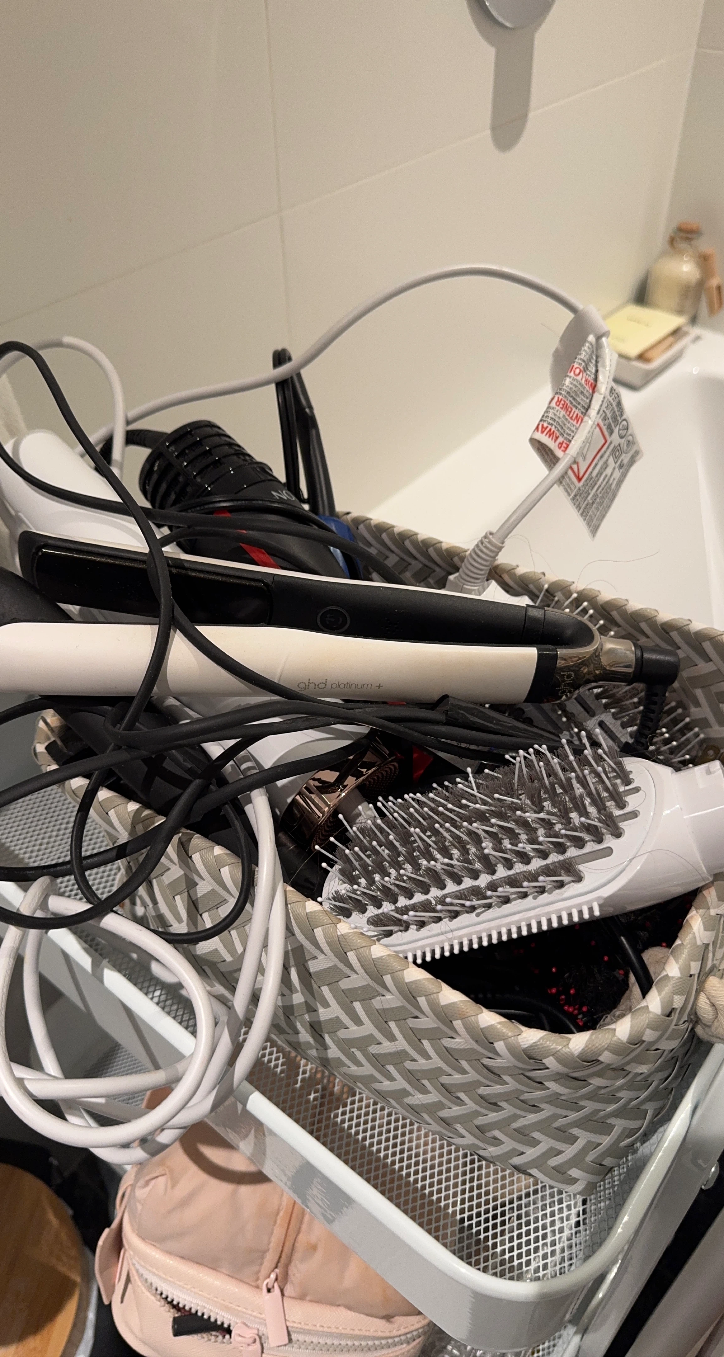 GHD Platinum+ Hair Straightener and other hair accessories