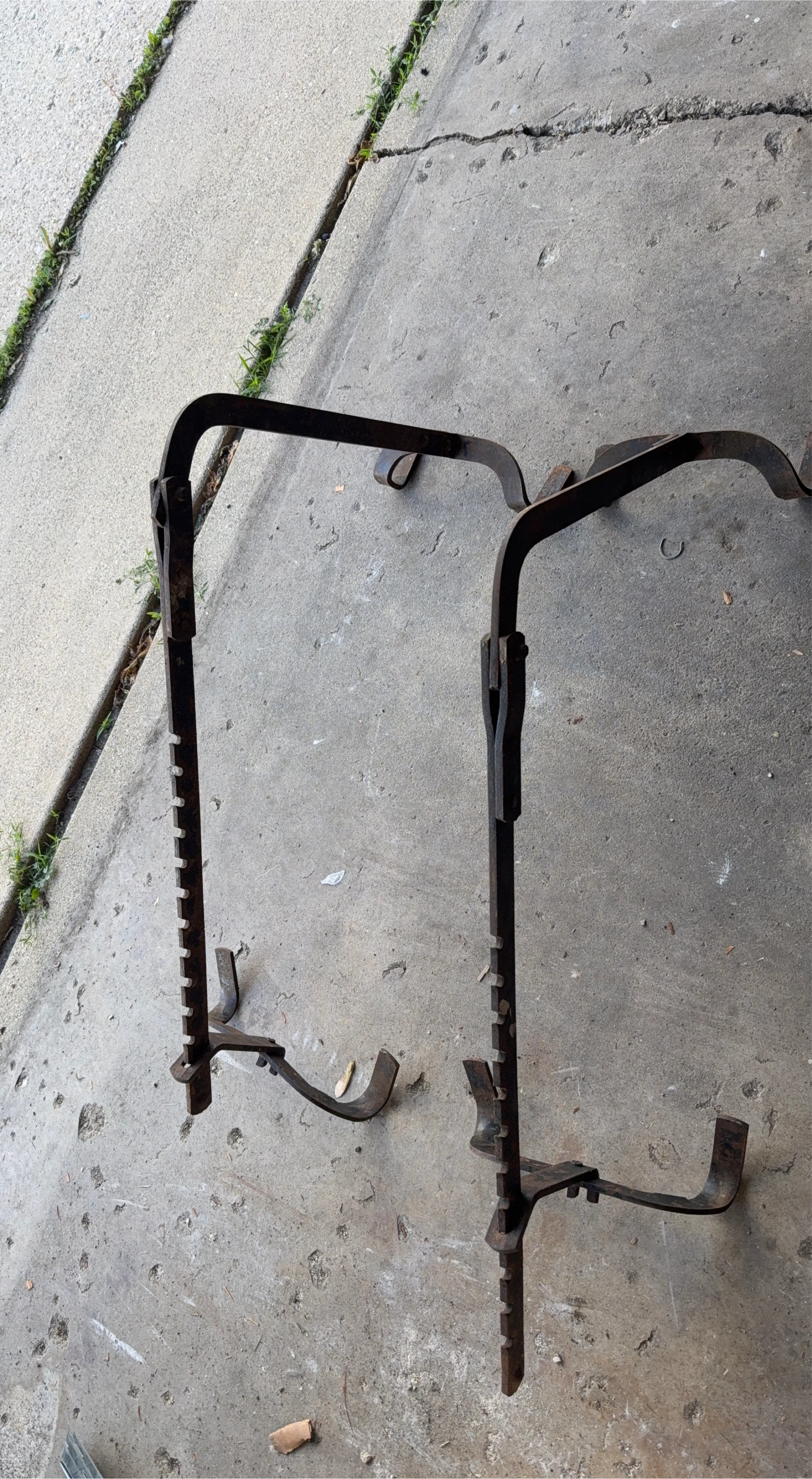 Vintage Cast Iron Fireplace Andirons