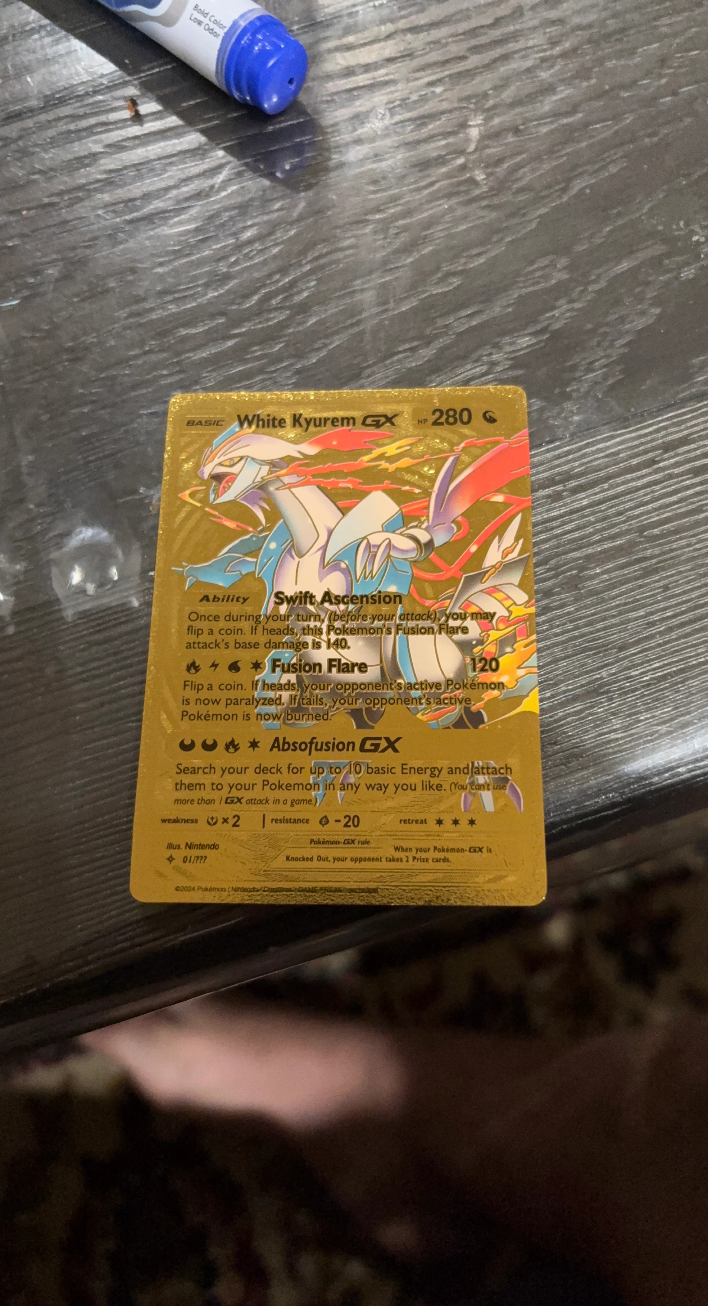 Pokémon White Kyurem GX Trading Card
