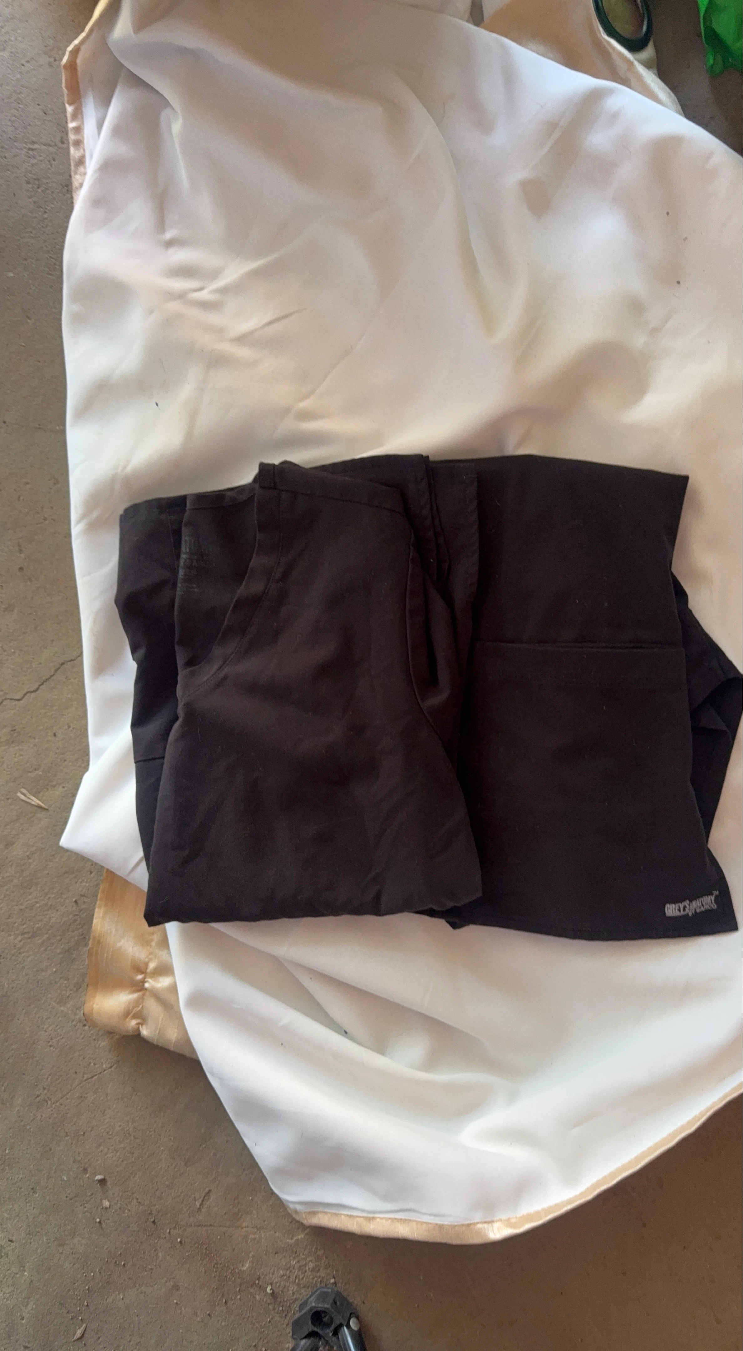 Greys anatomy black scrub tops x2