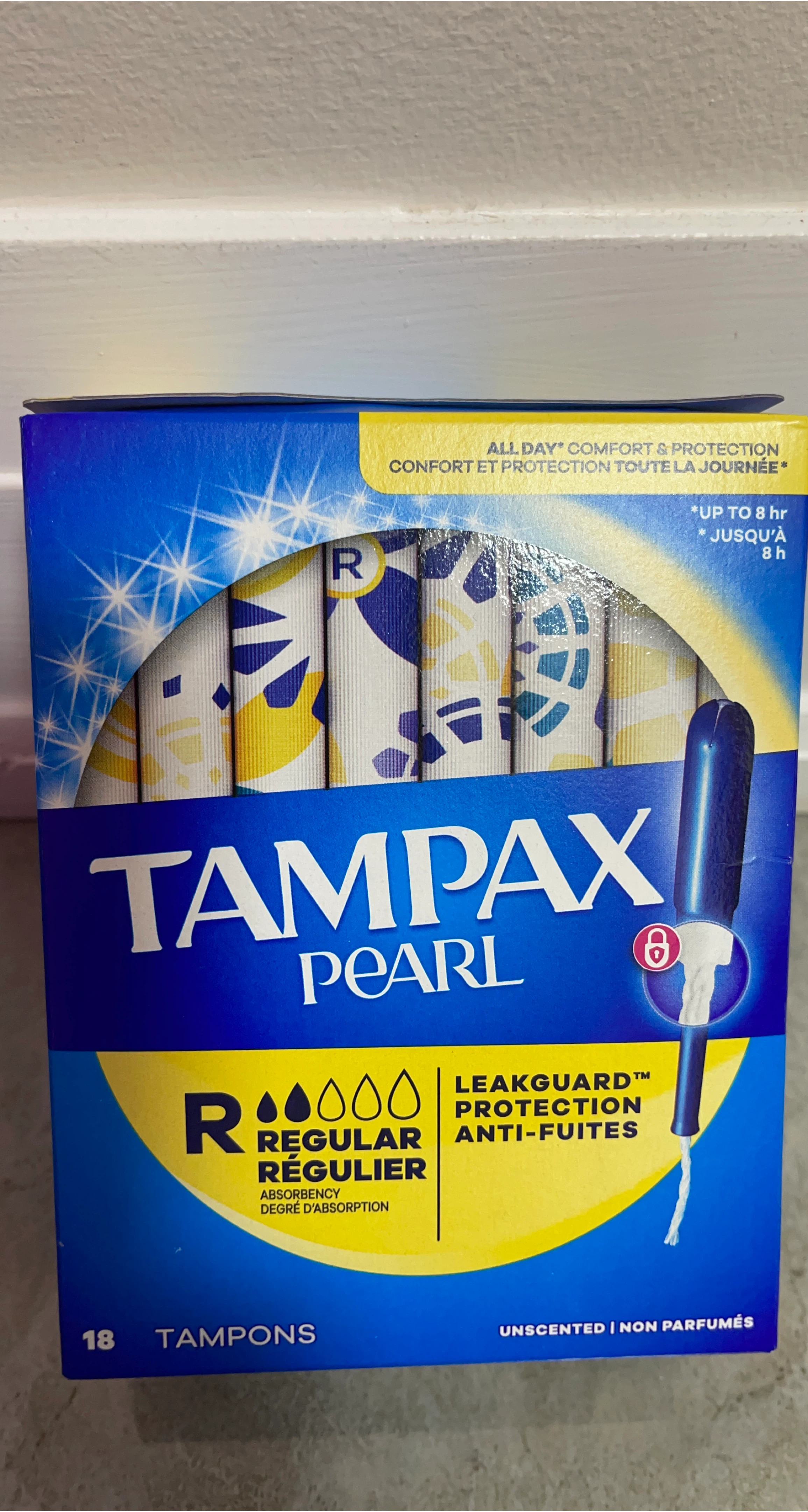 Tampax Pearl Regular Tampons - 18 count