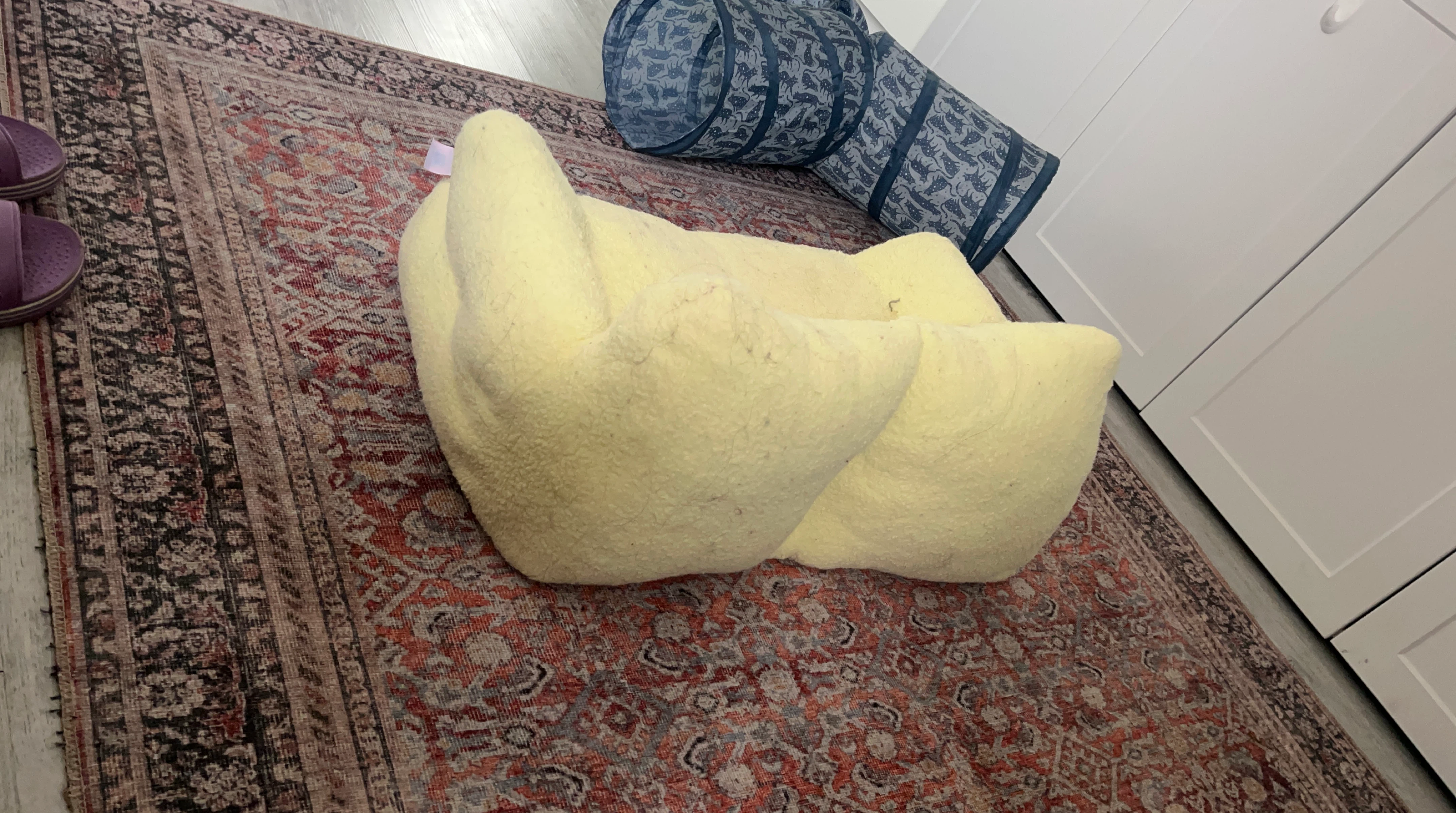 Yellow Plush Pet Bed