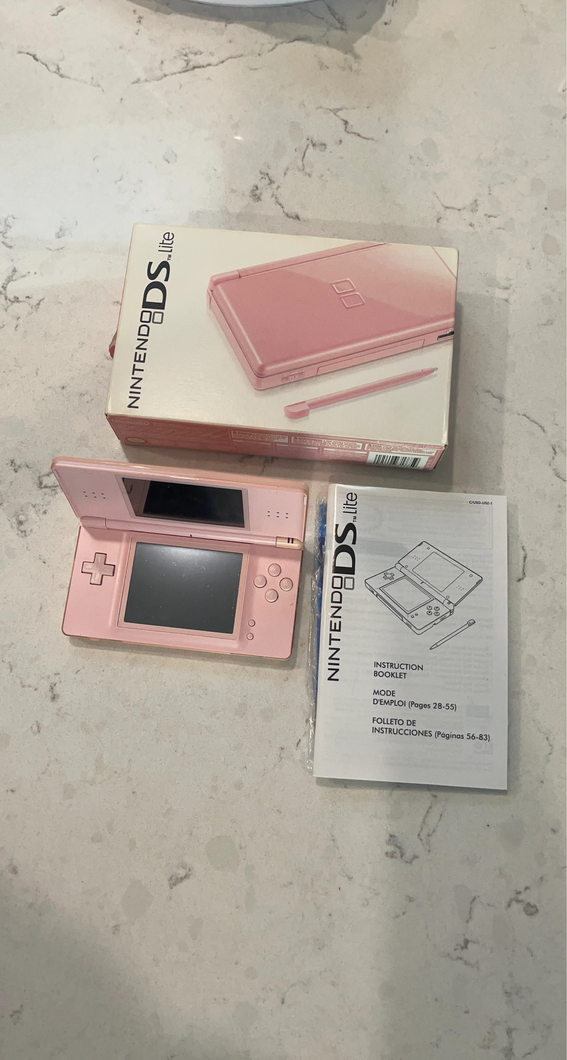 Nintendo DS Lite Pink - Includes Box and Manual