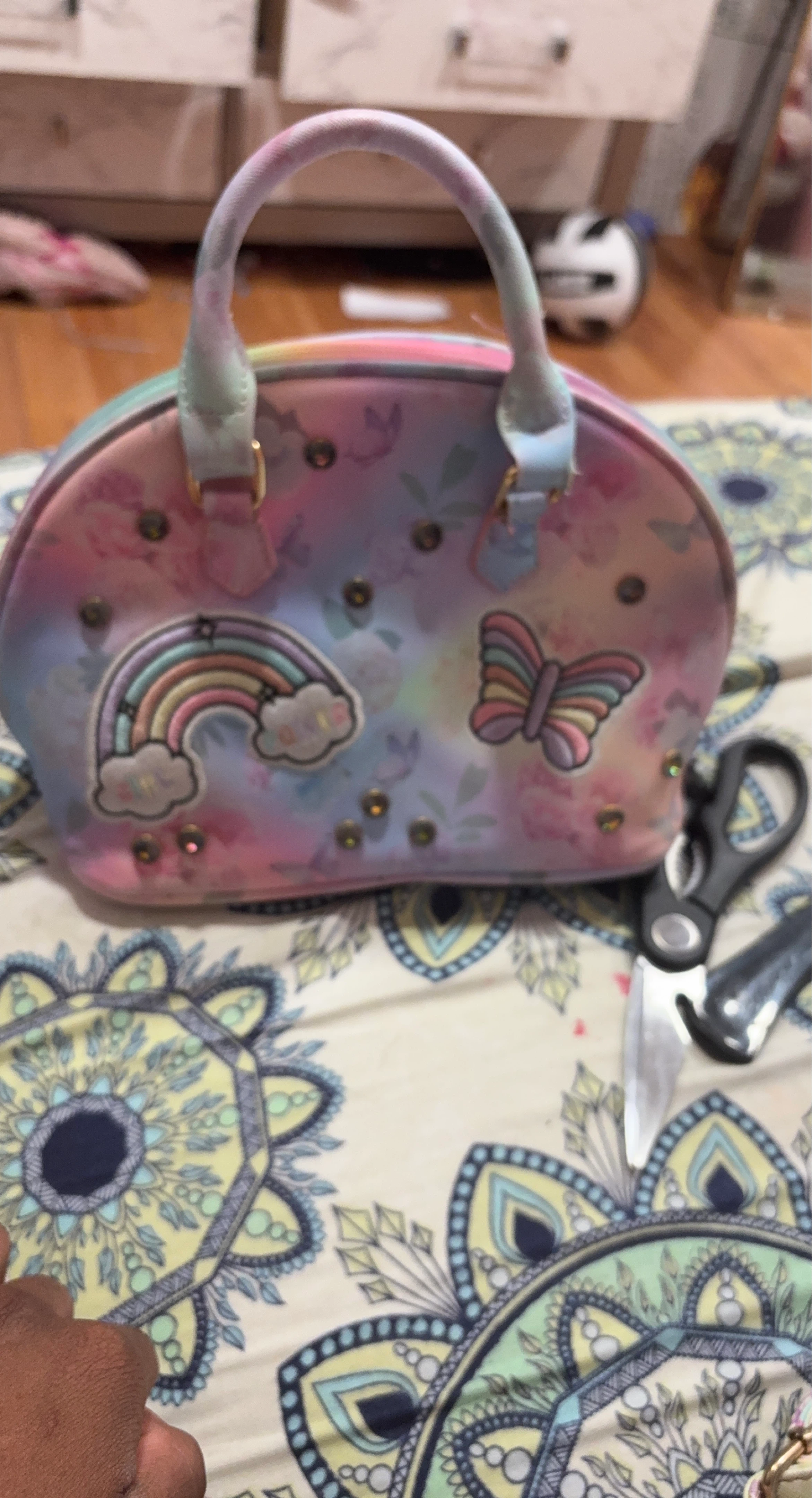 Kids Rainbow Butterfly Handbag