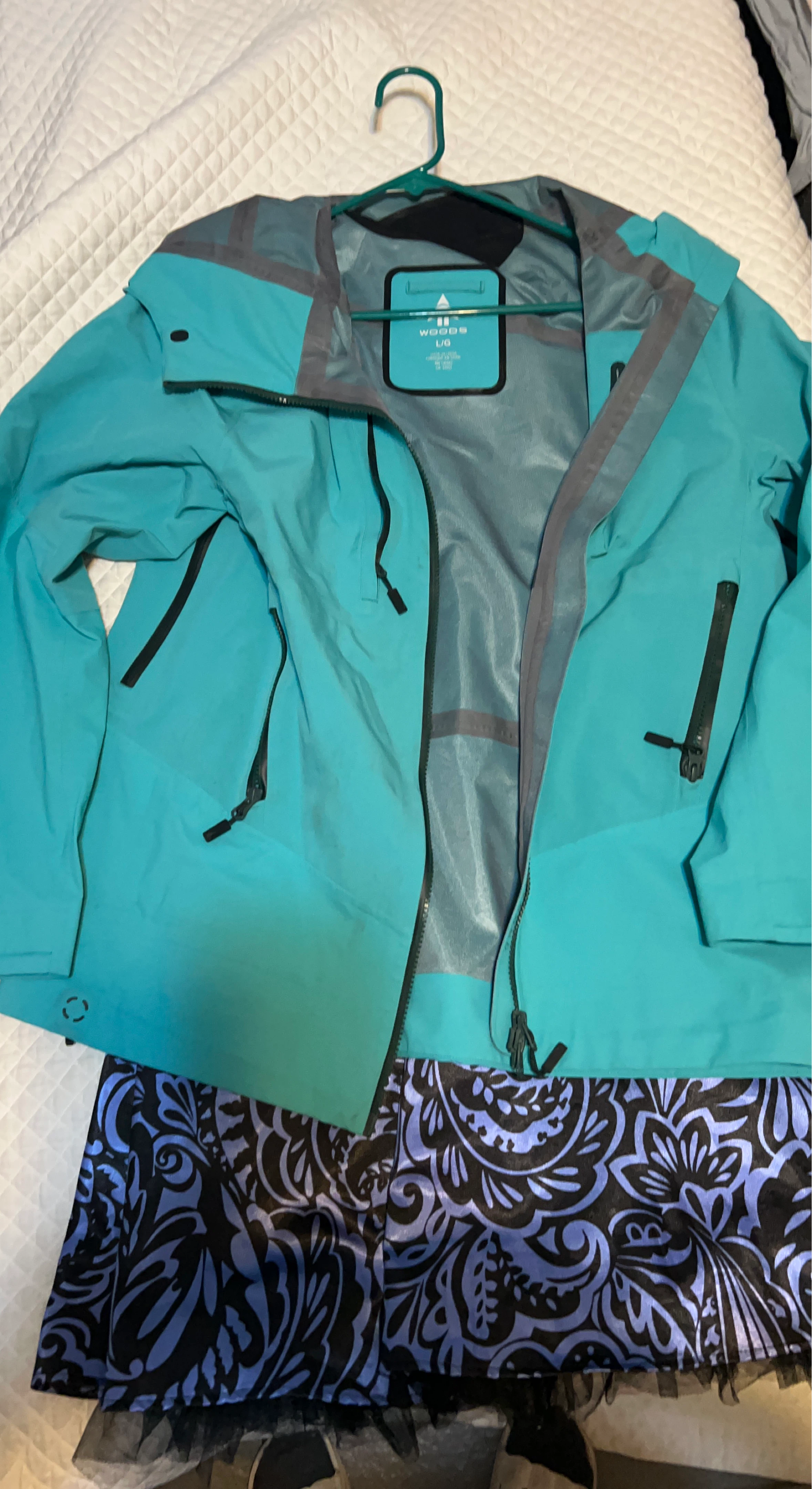 Woods Turquoise Ski Jacket - Size L/G