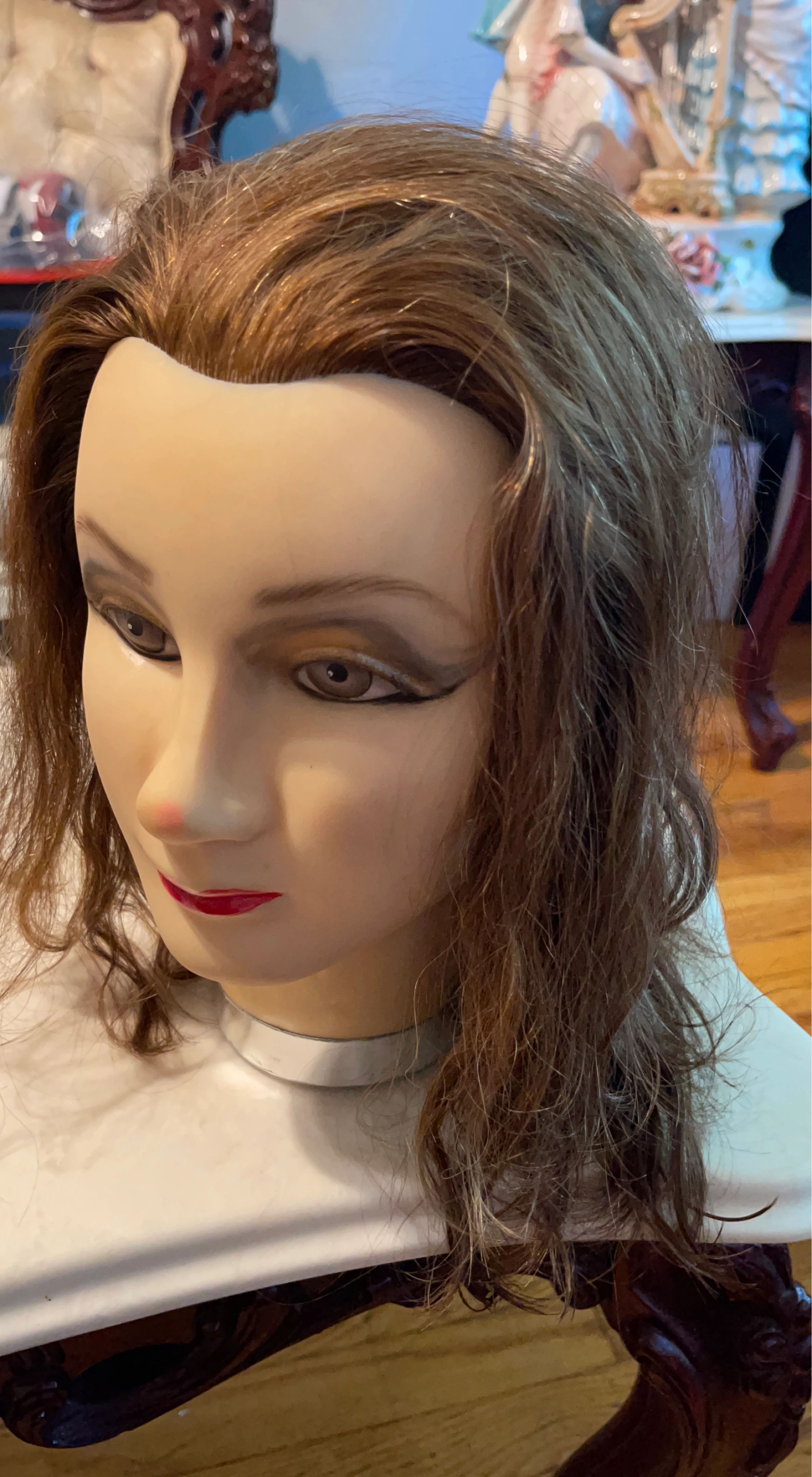 Mannequin Head with Brown Hair