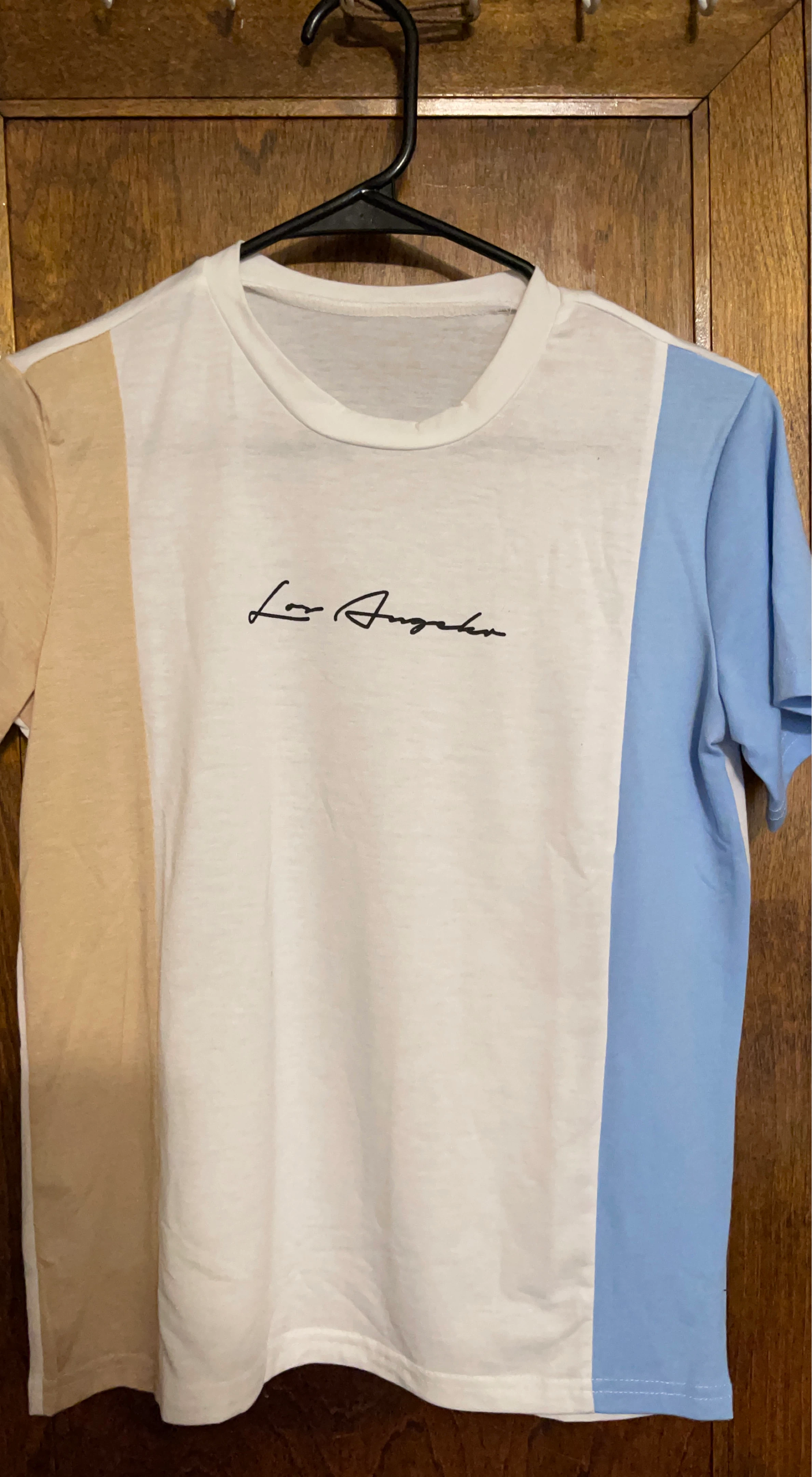 Color Block T-Shirt with "Los Angeles" Script kid