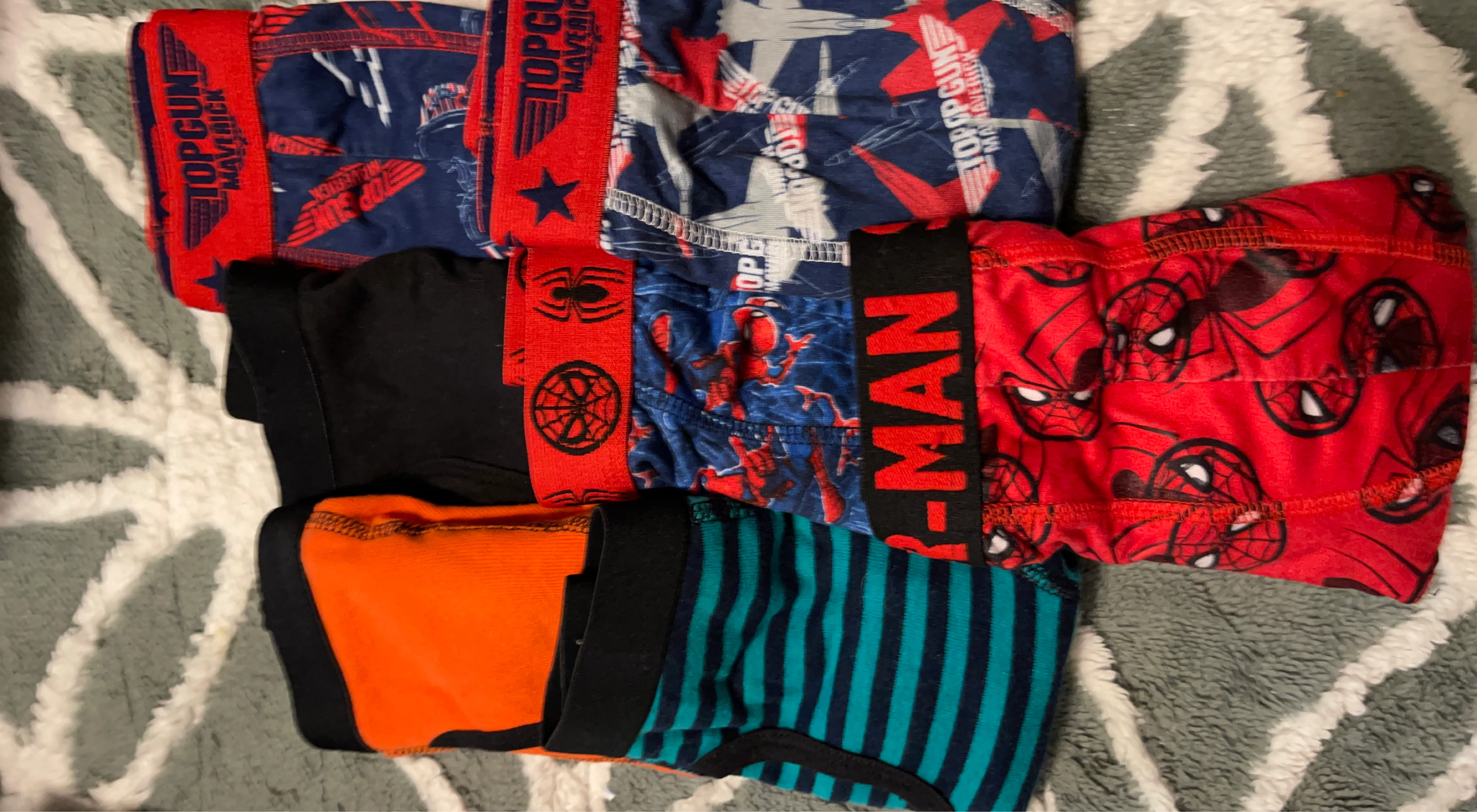 Boys Underwear Lot - Spiderman & Top Gun
