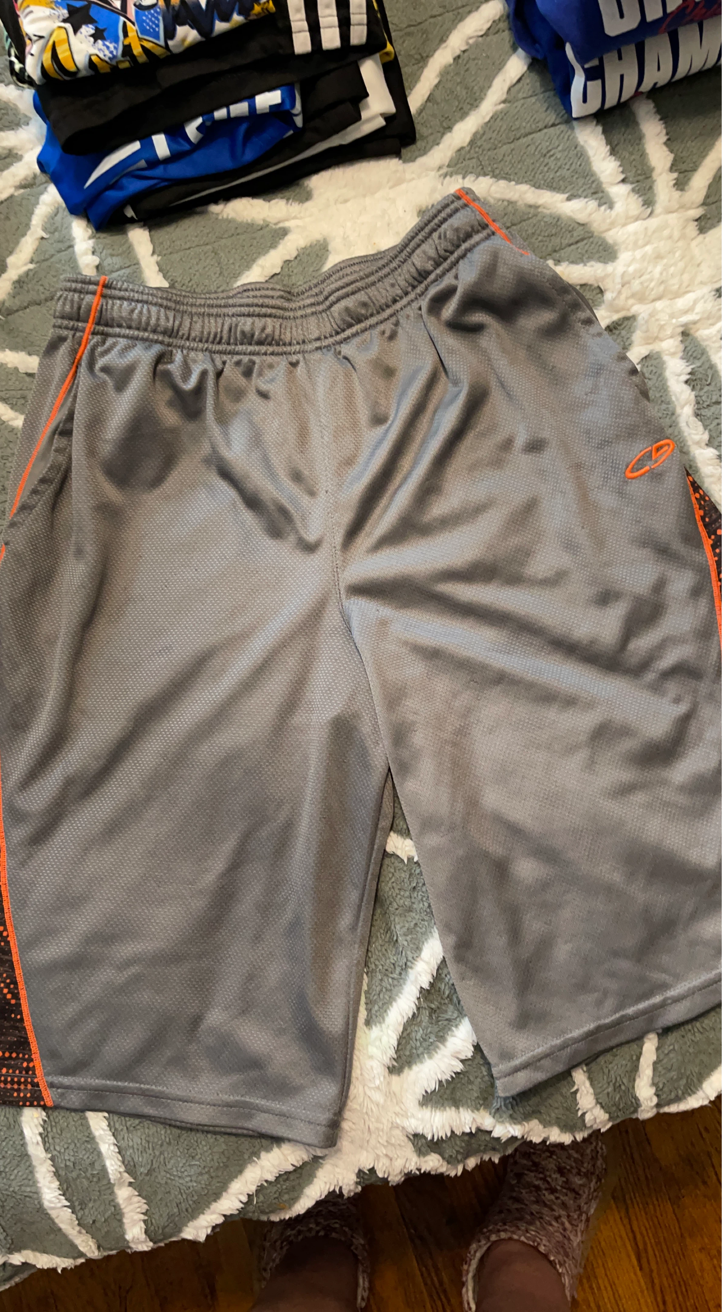 Champion Men's Gray Athletic Shorts kids
