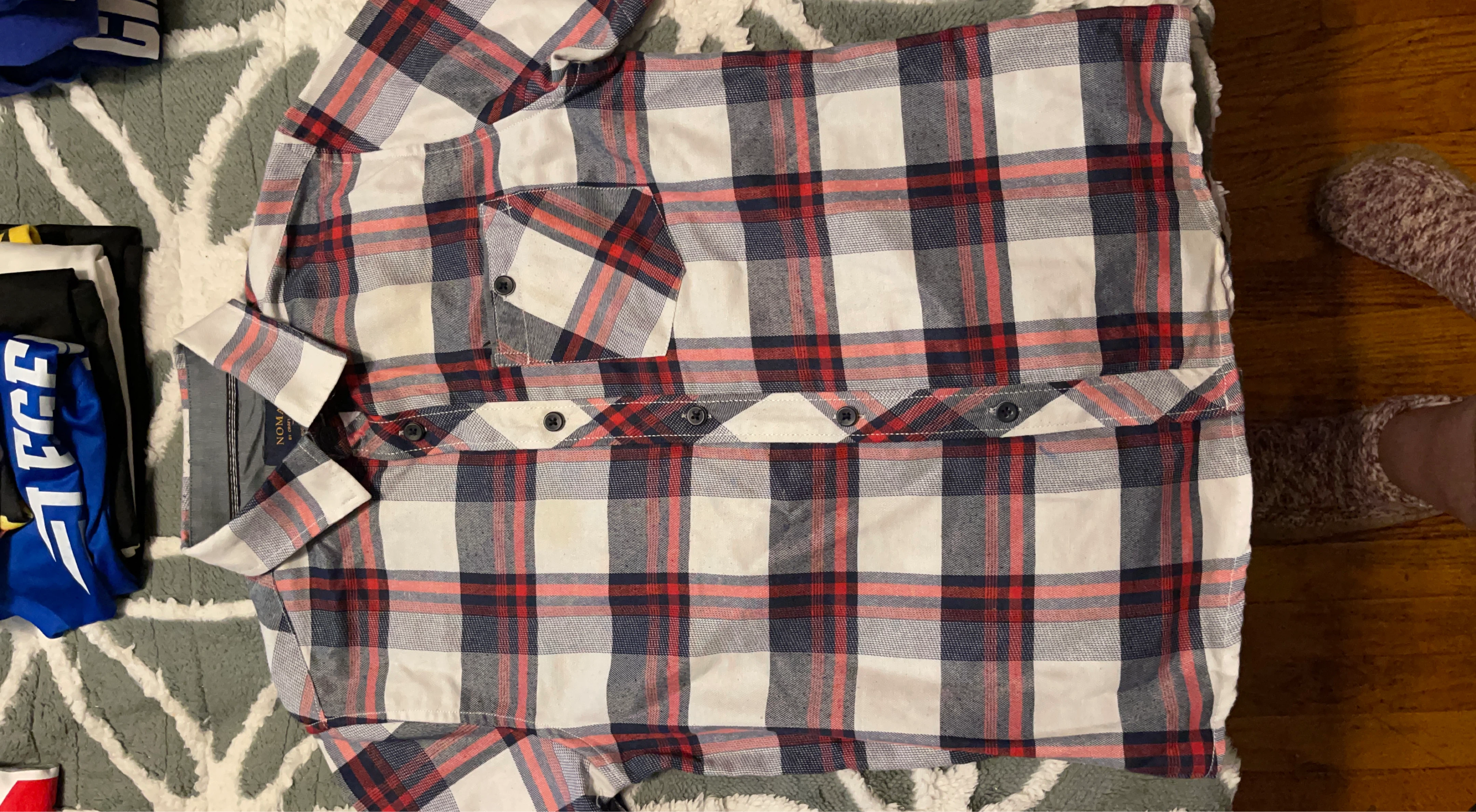 Nomad Plaid Long Sleeve Button Up Shirt kids
