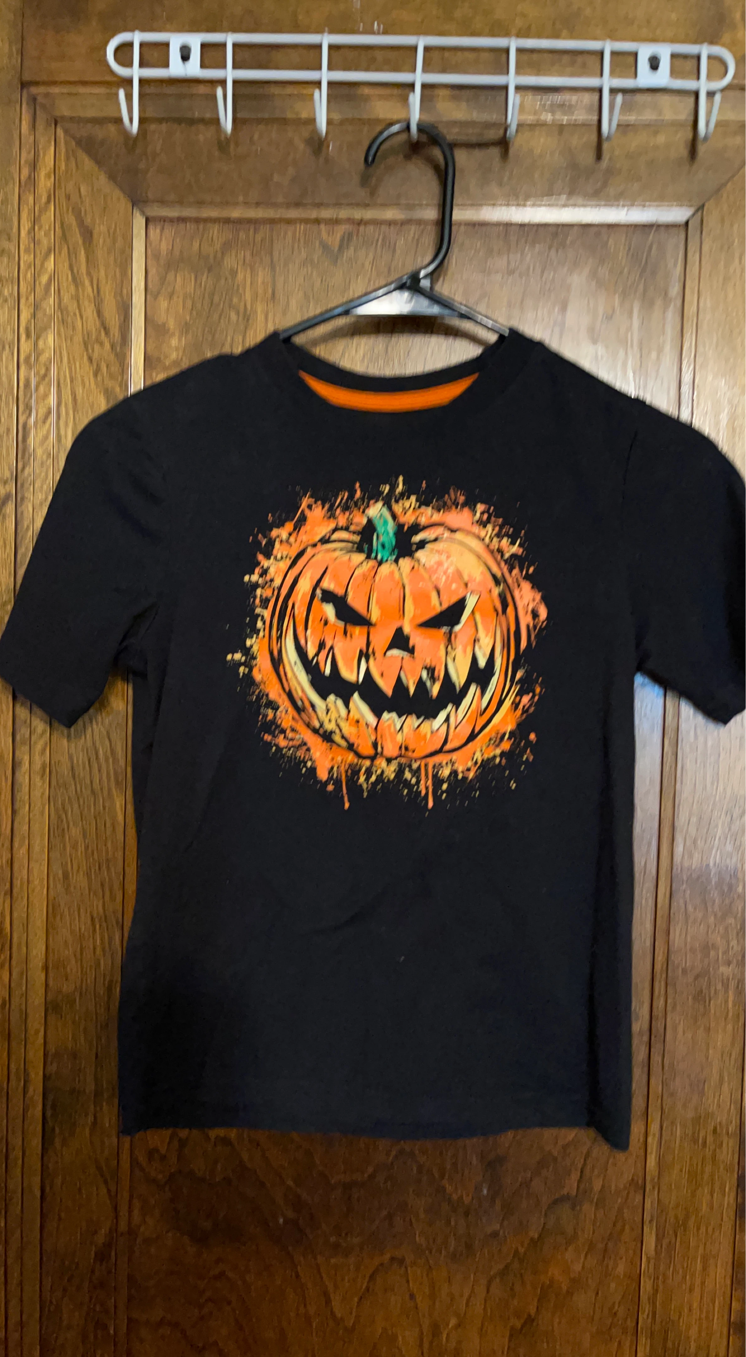 Black Halloween Pumpkin T-Shirt
