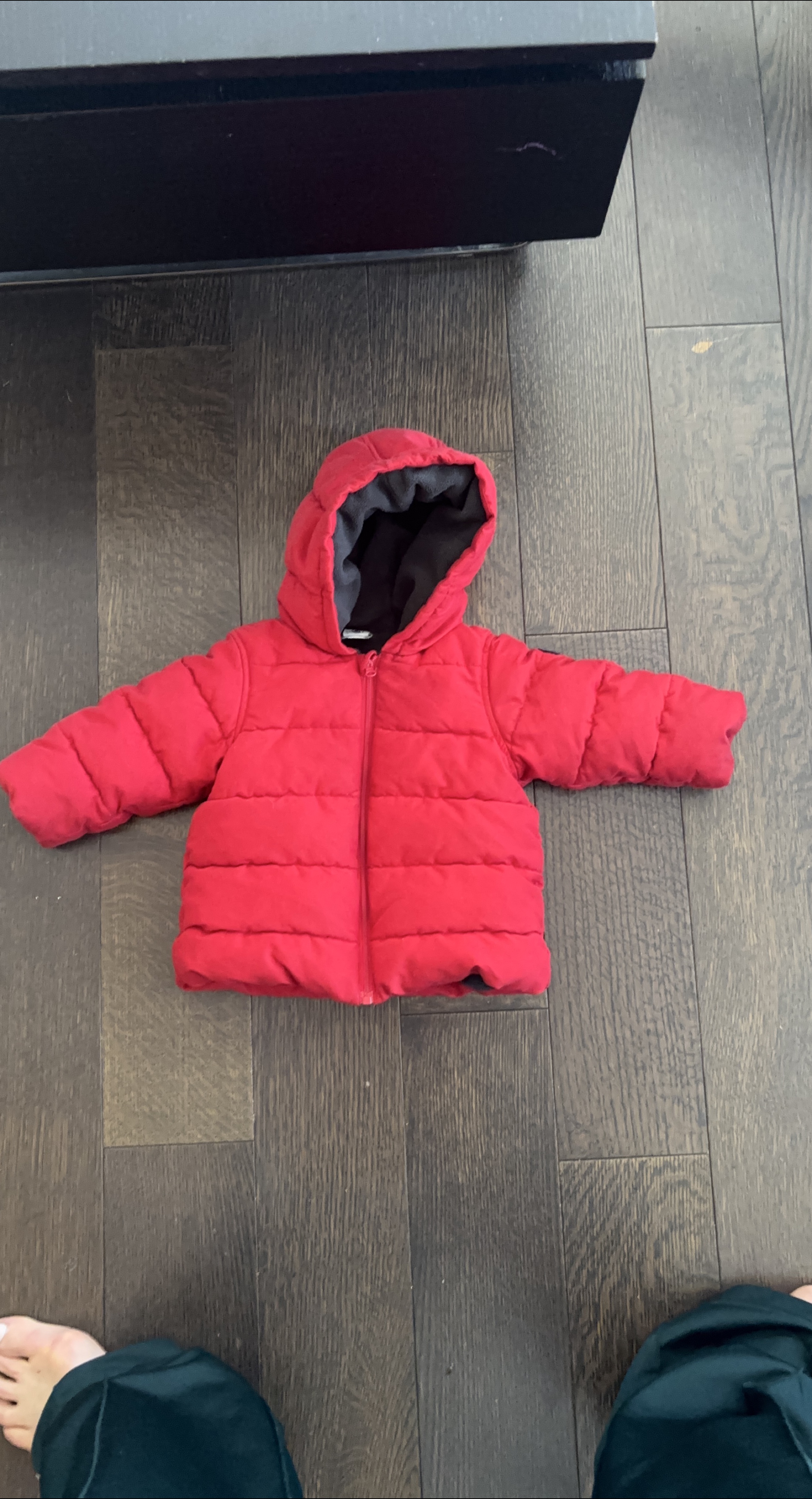 Petit Bateau Red Puffer Jacket