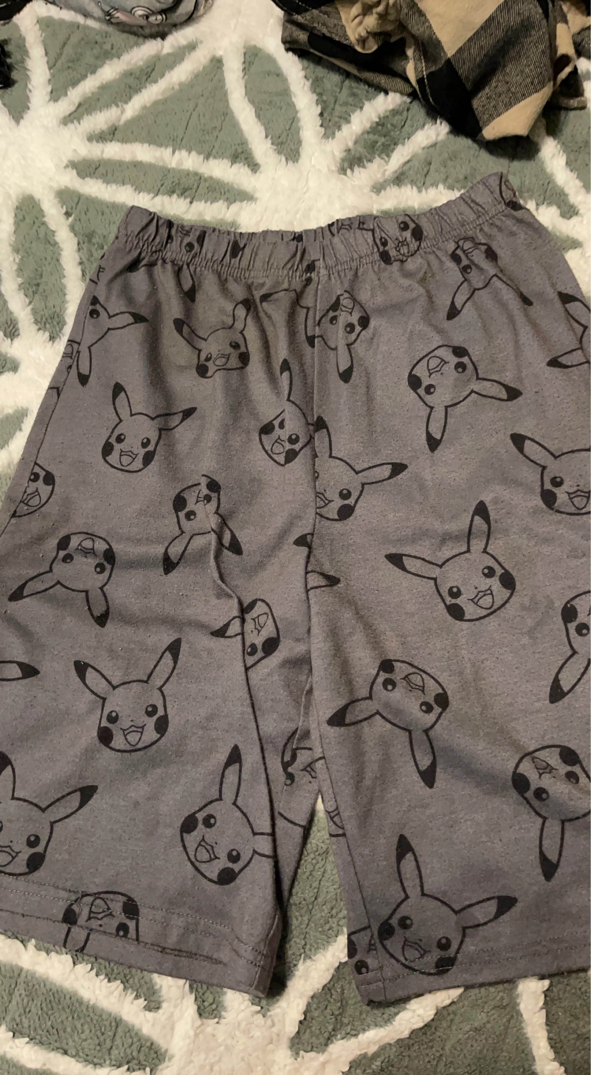 Gray Pikachu Pajama Shorts