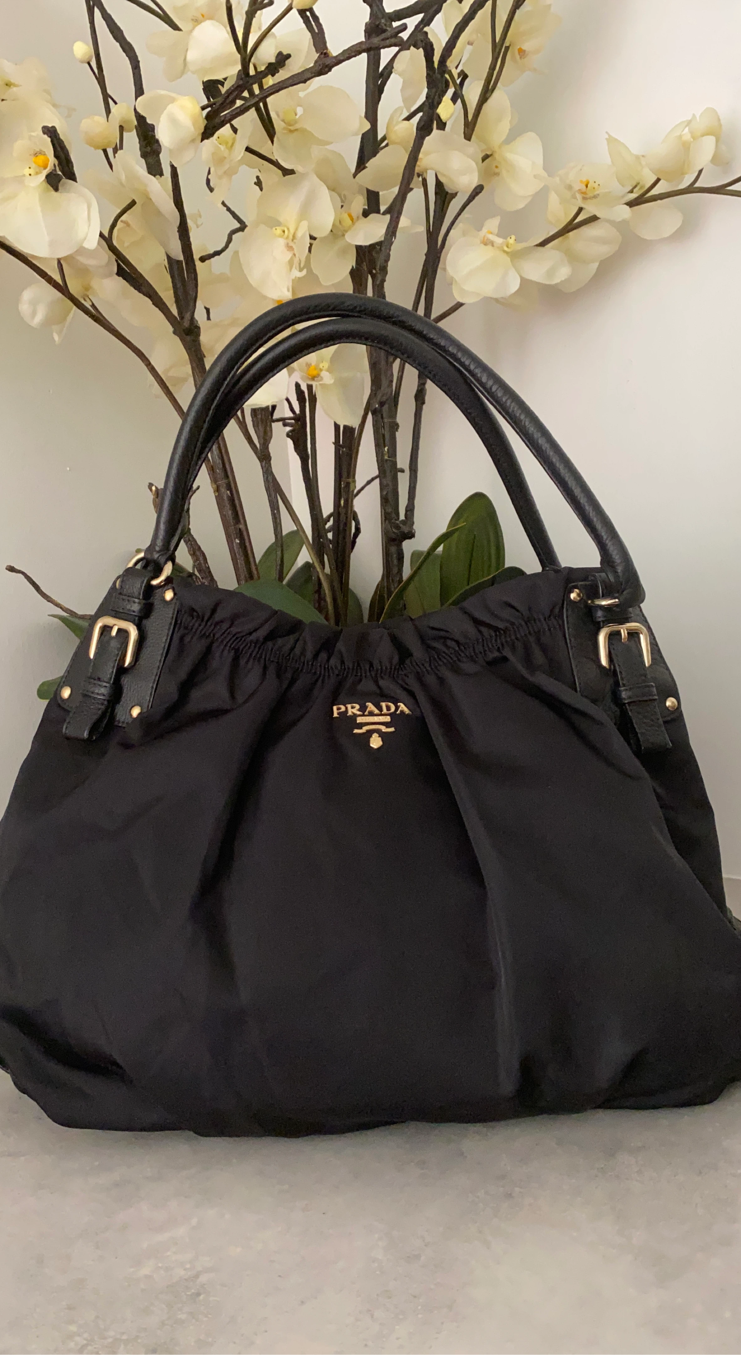 Prada Black Nylon Shoulder Bag