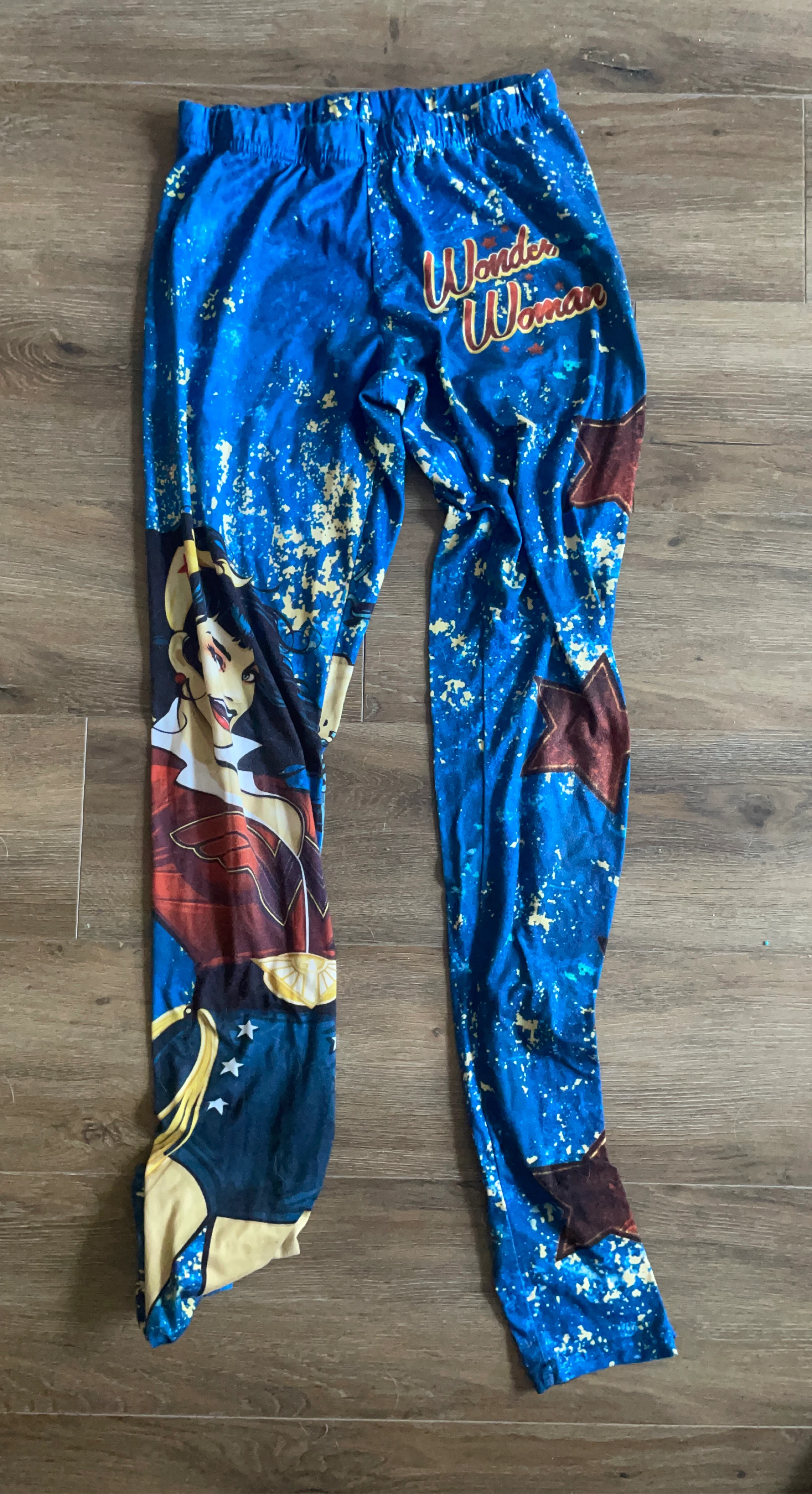 Wonder Woman Blue Graphic Leggings
