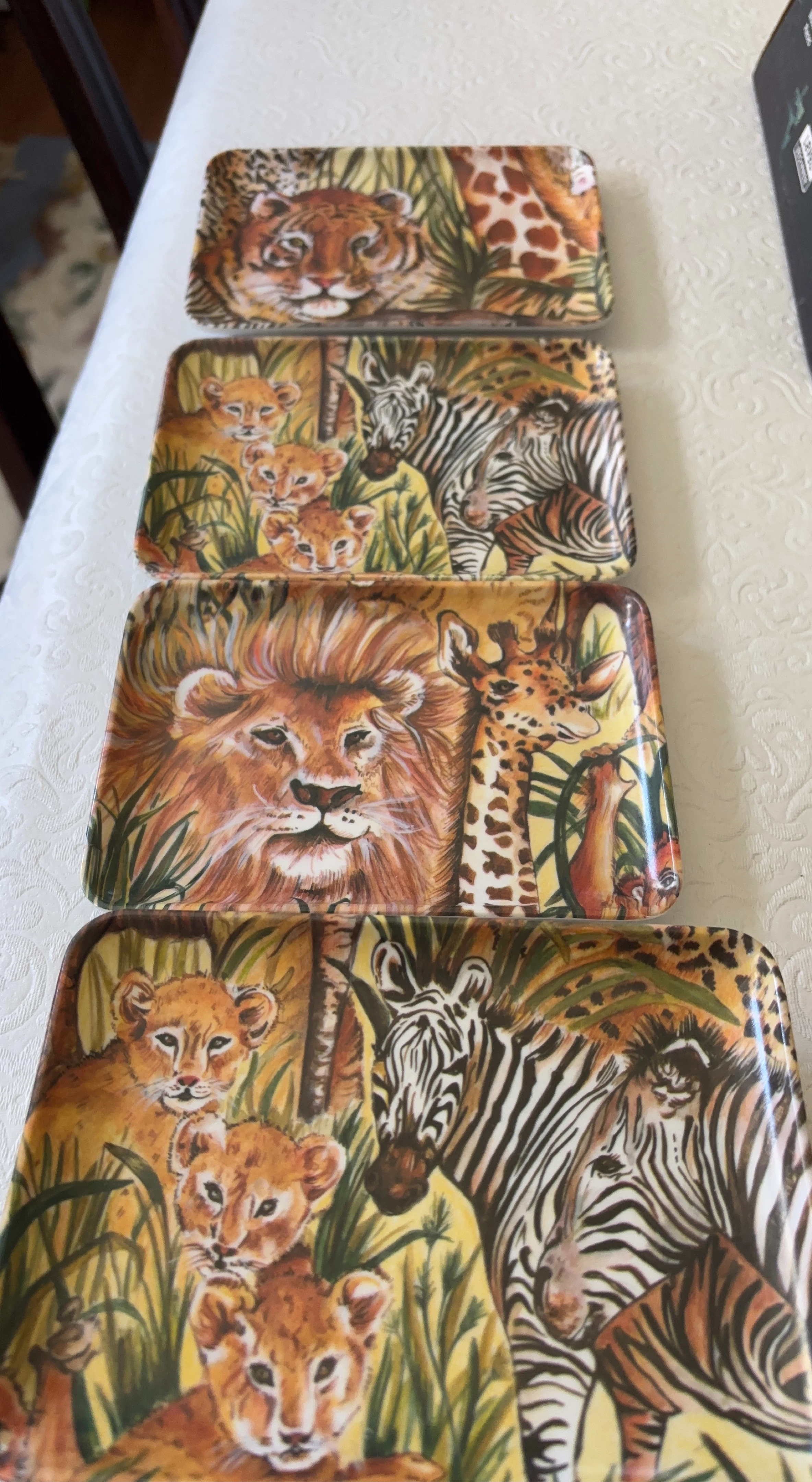 Jungle Melamine Appy Plates made in Italy.