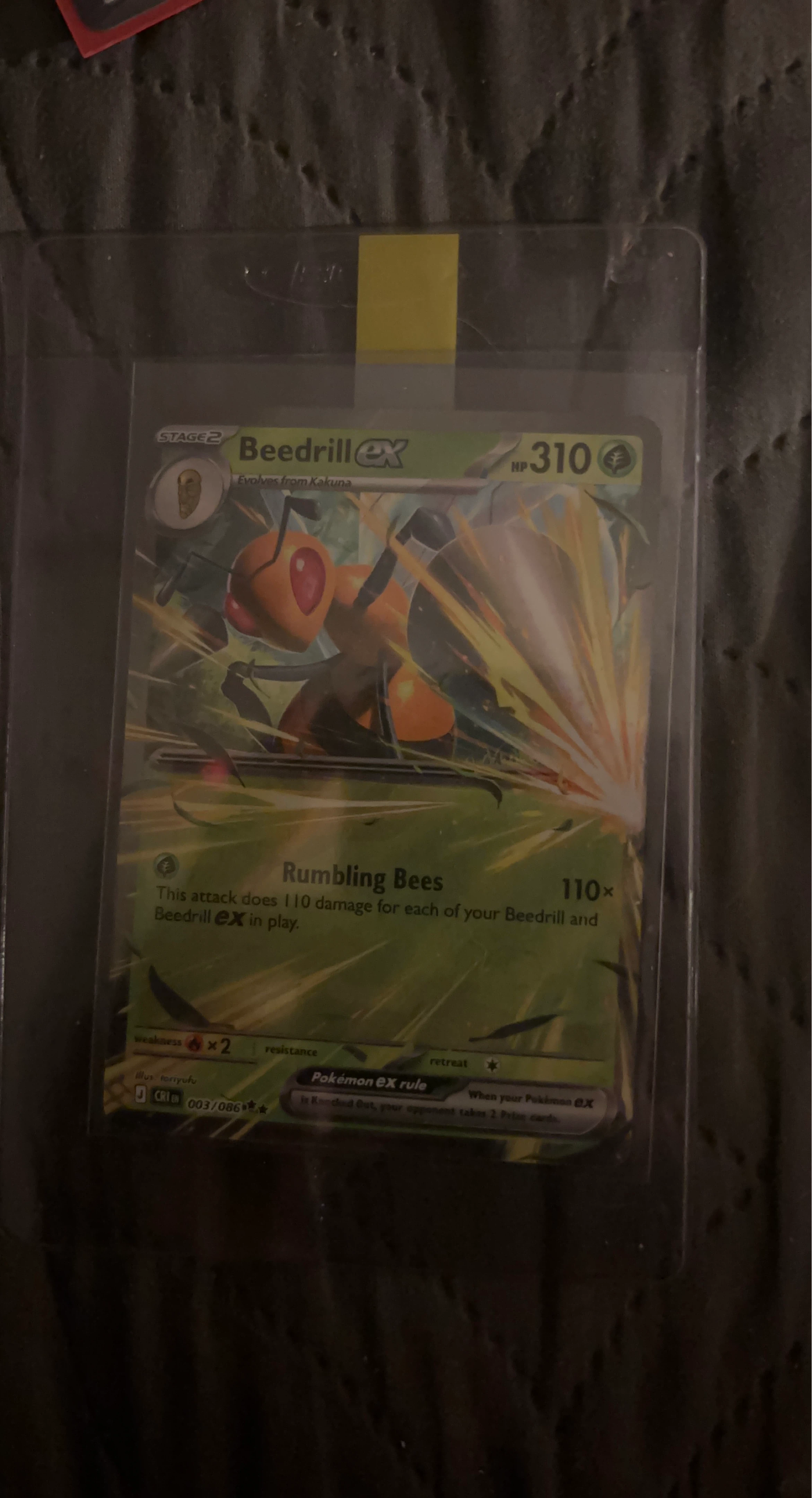 Pokemon Beedrill EX Card 003/086