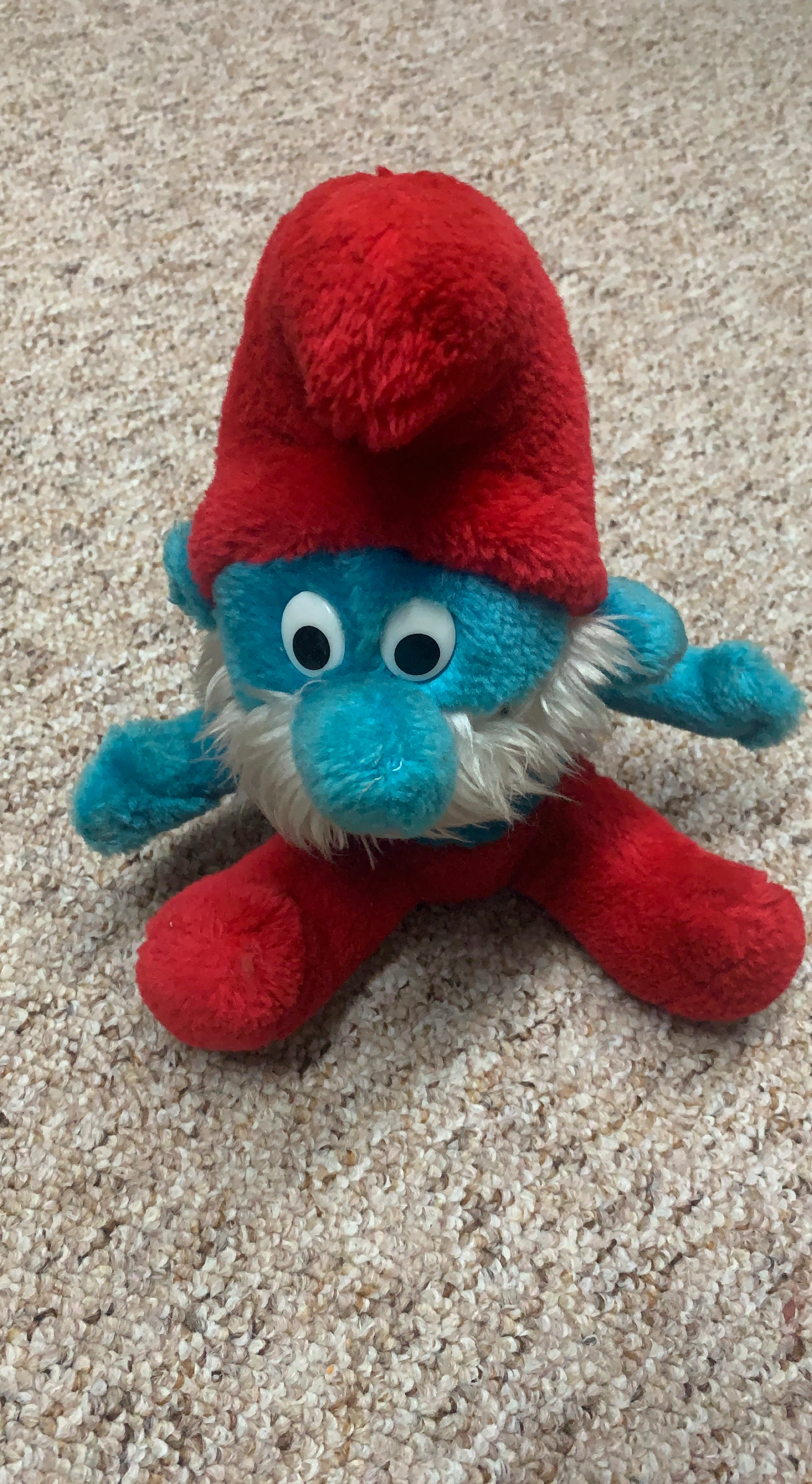 Vintage Papa Smurf Plush Toy