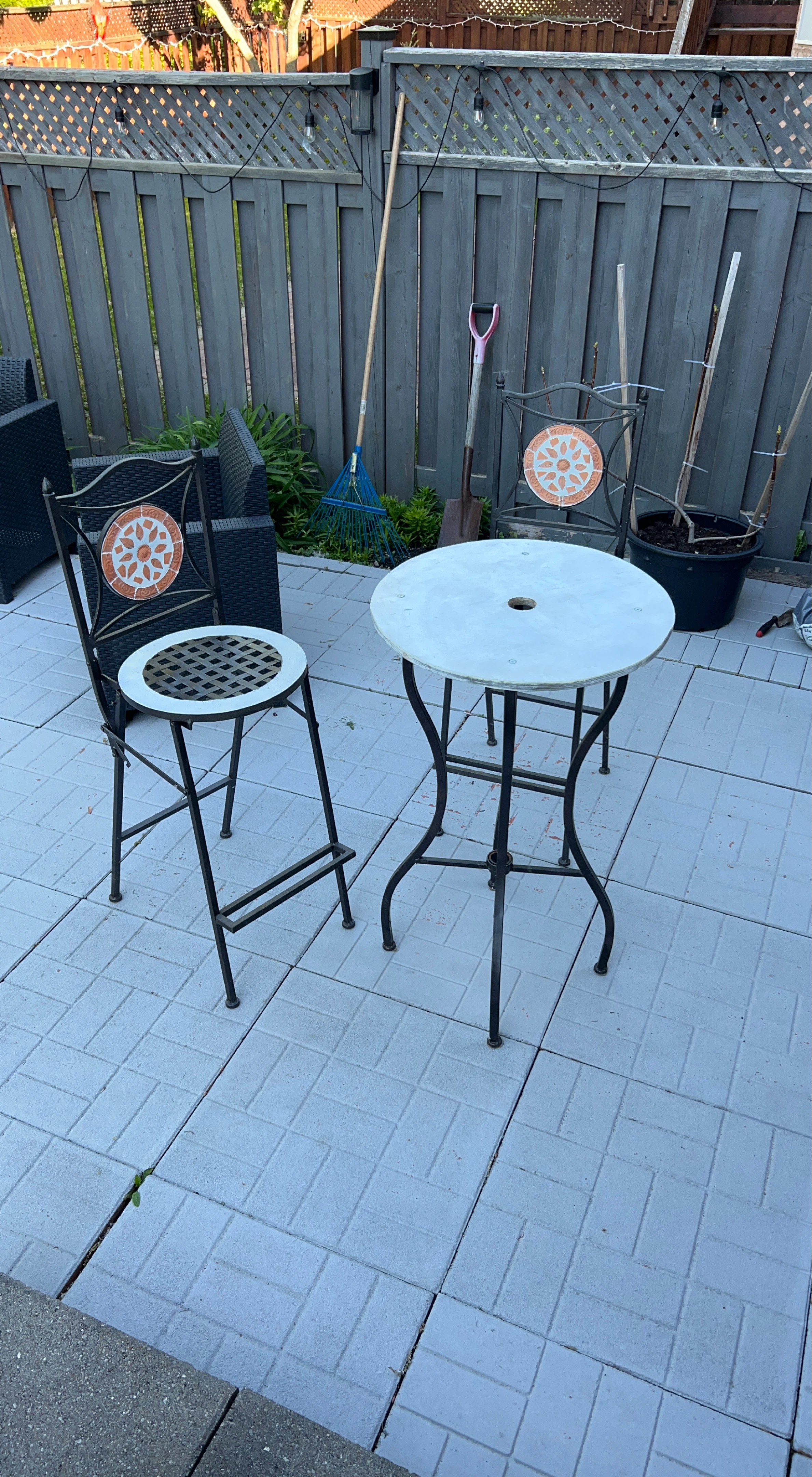 Outdoor Bistro Set - Table and 2 Chairs