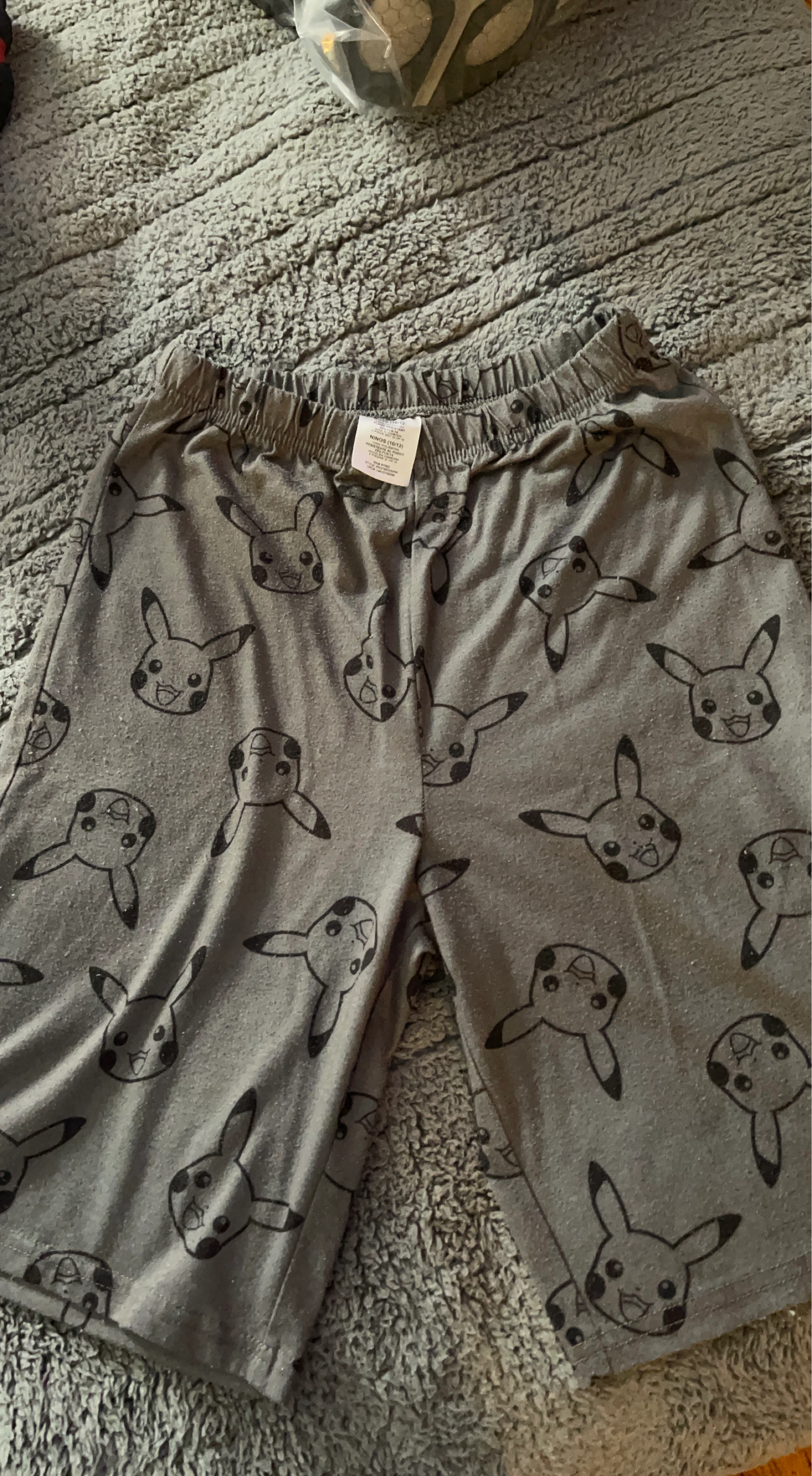 Pokemon Pikachu Pajama Shorts Kids Size 10/12