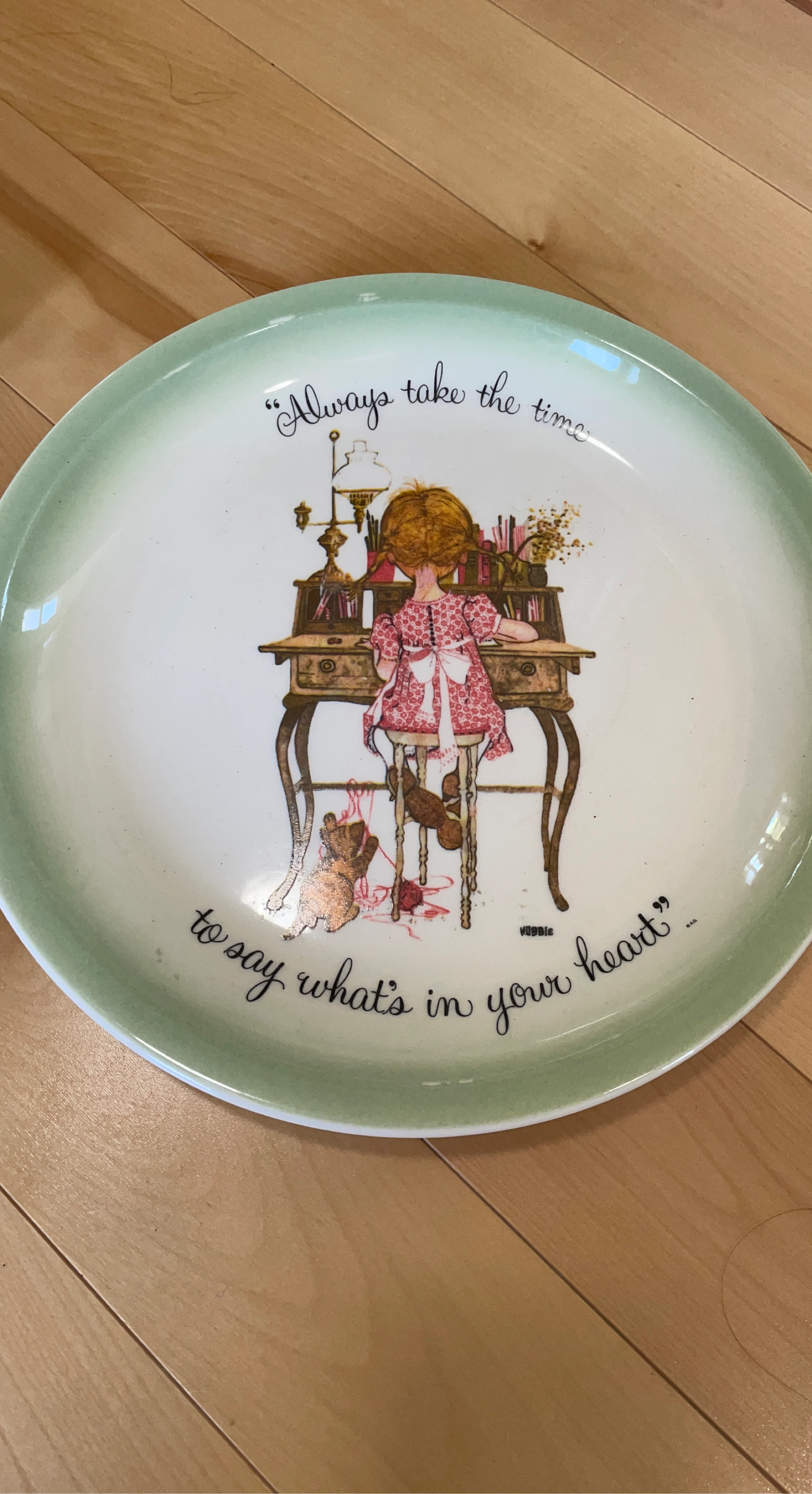Holy hobbie Decorative Plate with Inspirational Quote