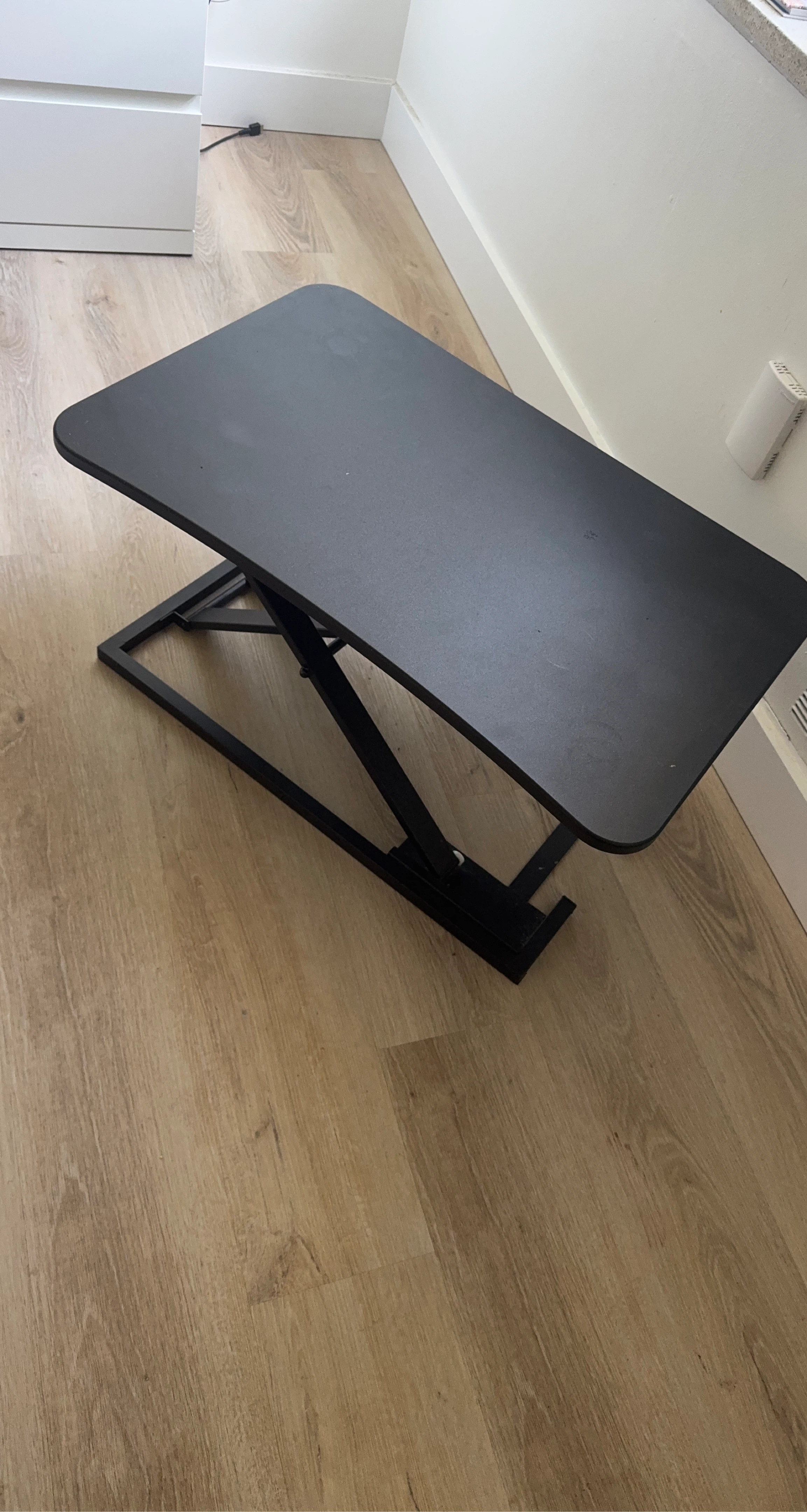 Black Adjustable Standing Desk Converter