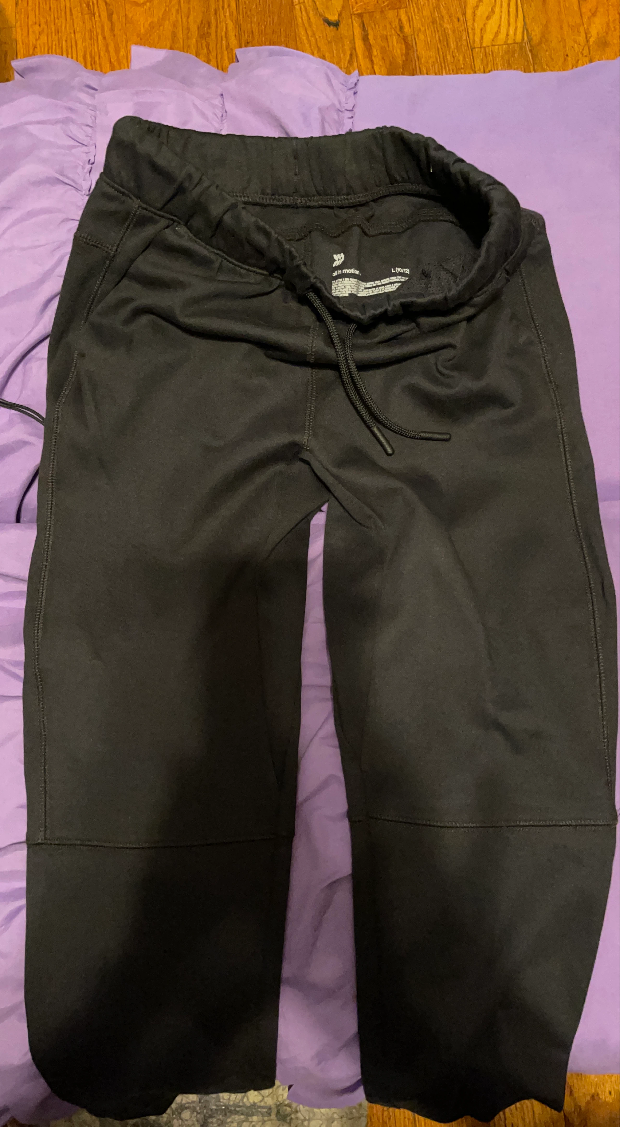 All in Motion Black Jogger Pants Size L (10/12)