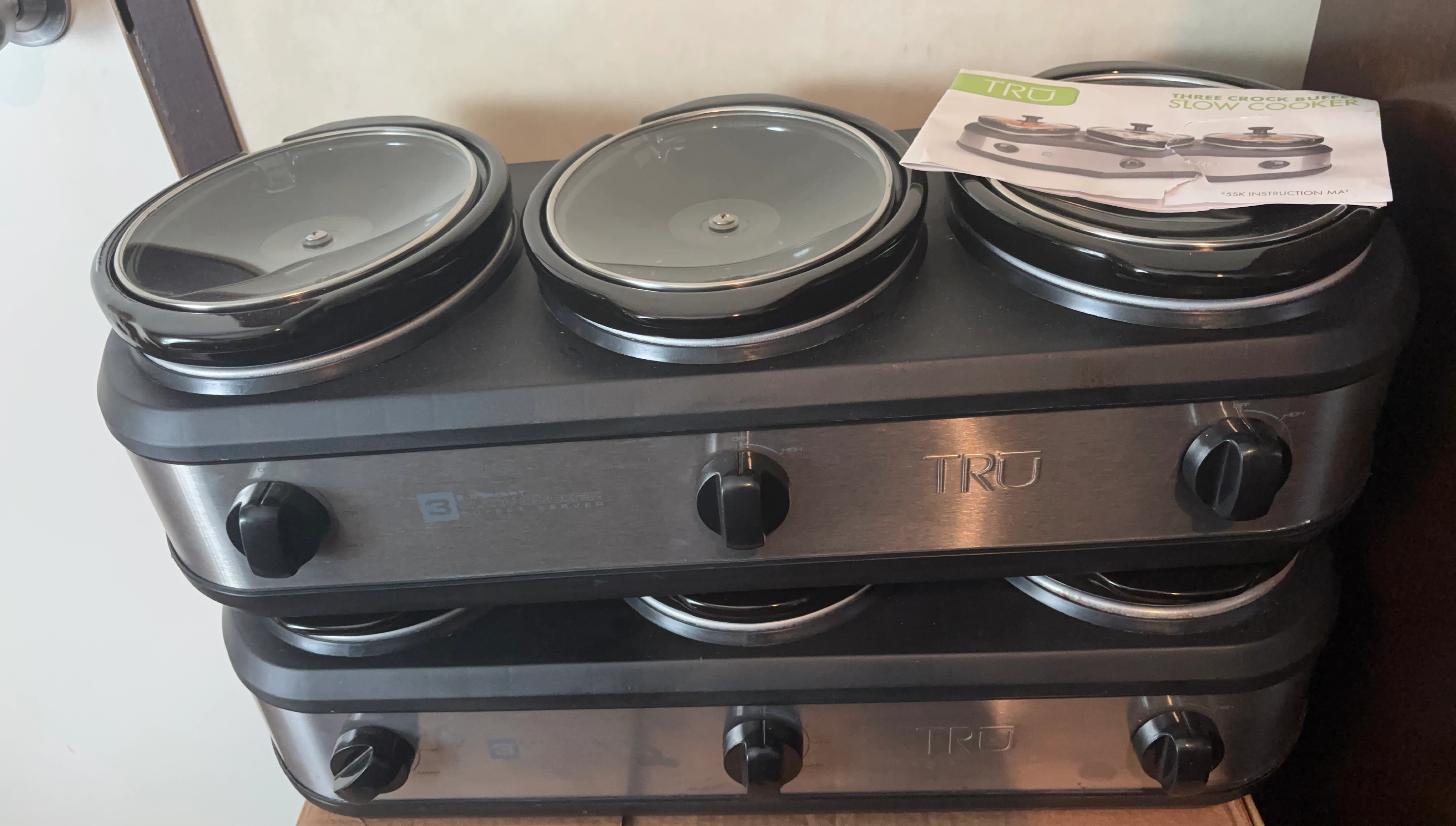 TRU 3-Pot Slow Cooker Buffet Server