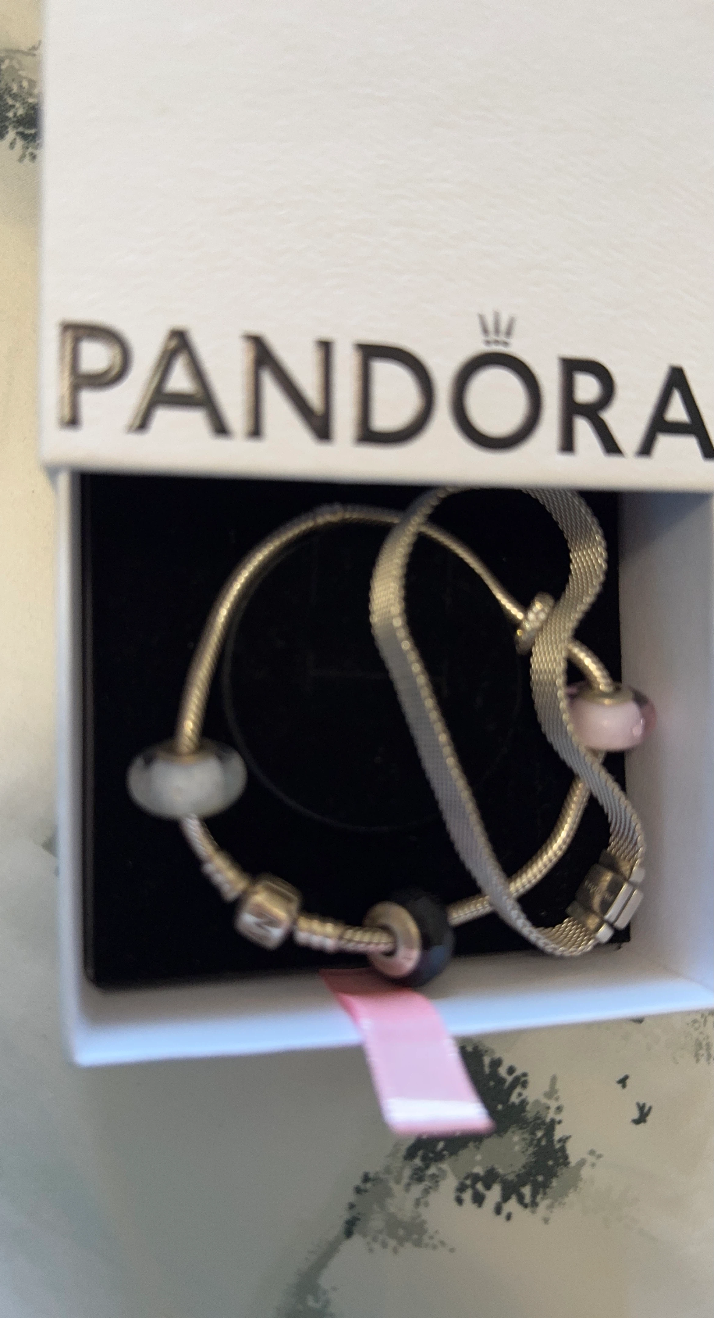 Pandora Sterling Silver Bracelet with Charms