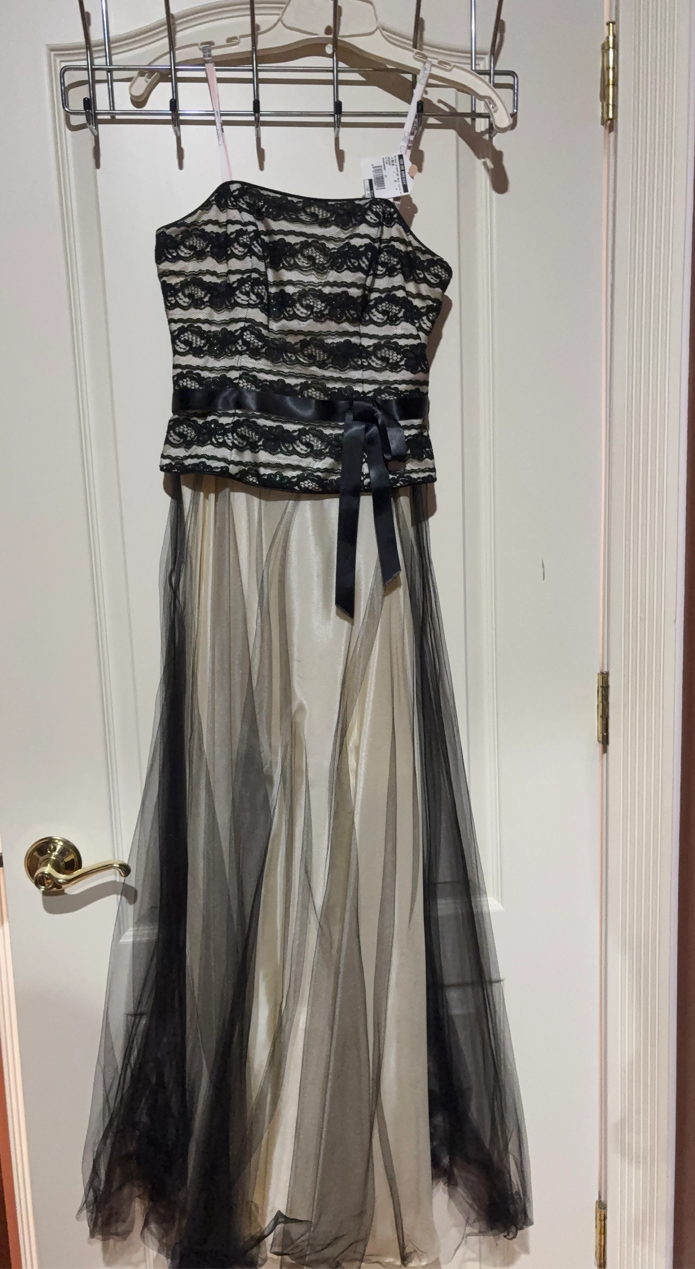 Strapless Lace & Tulle Gown
