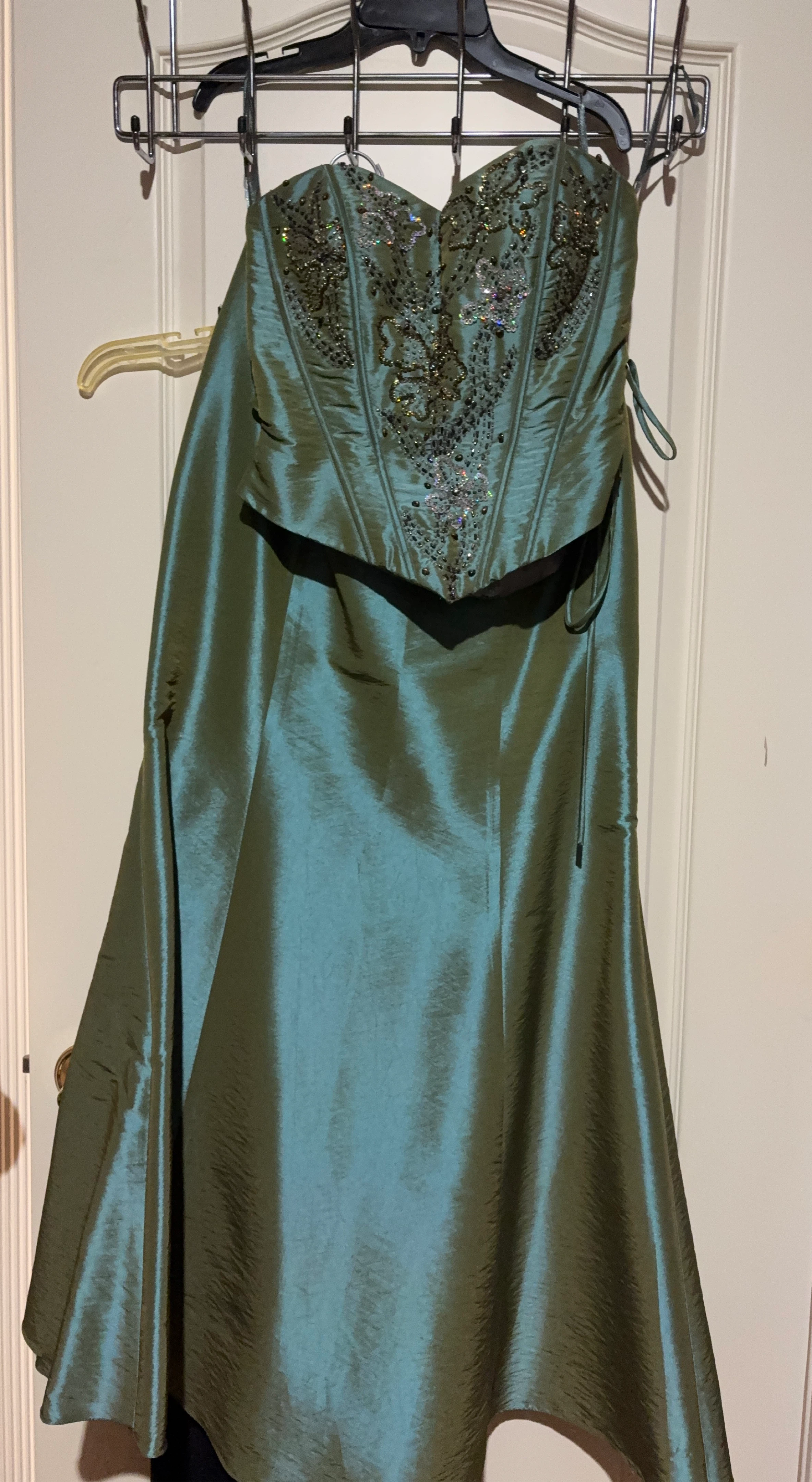 Strapless Beaded Corset Gown